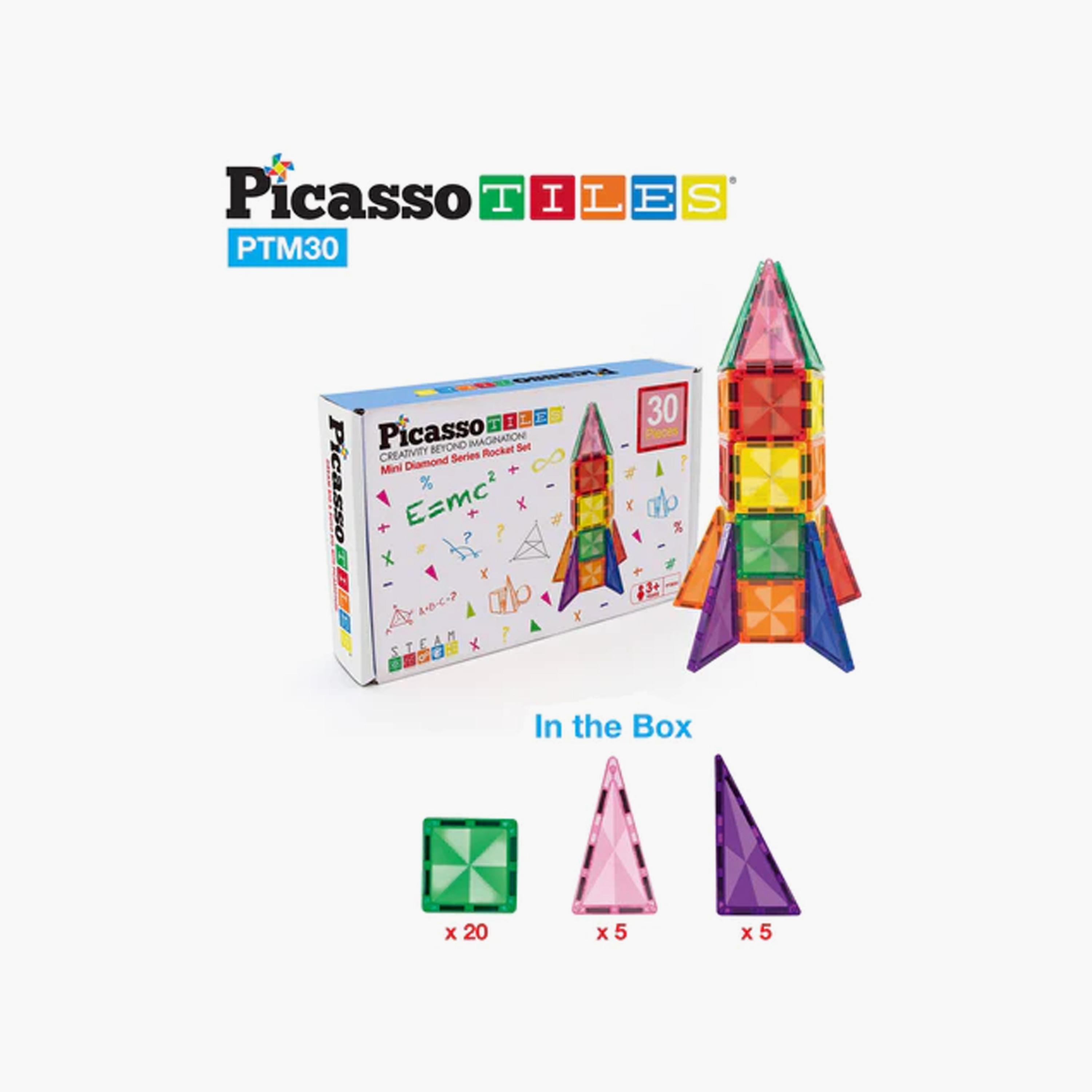 مكعبات بناء مغناطيسية ميني دايموند 30 قطعة روكيت من بيكاسو تايلز-toys-buildingblocks-magnetictoys-image-2