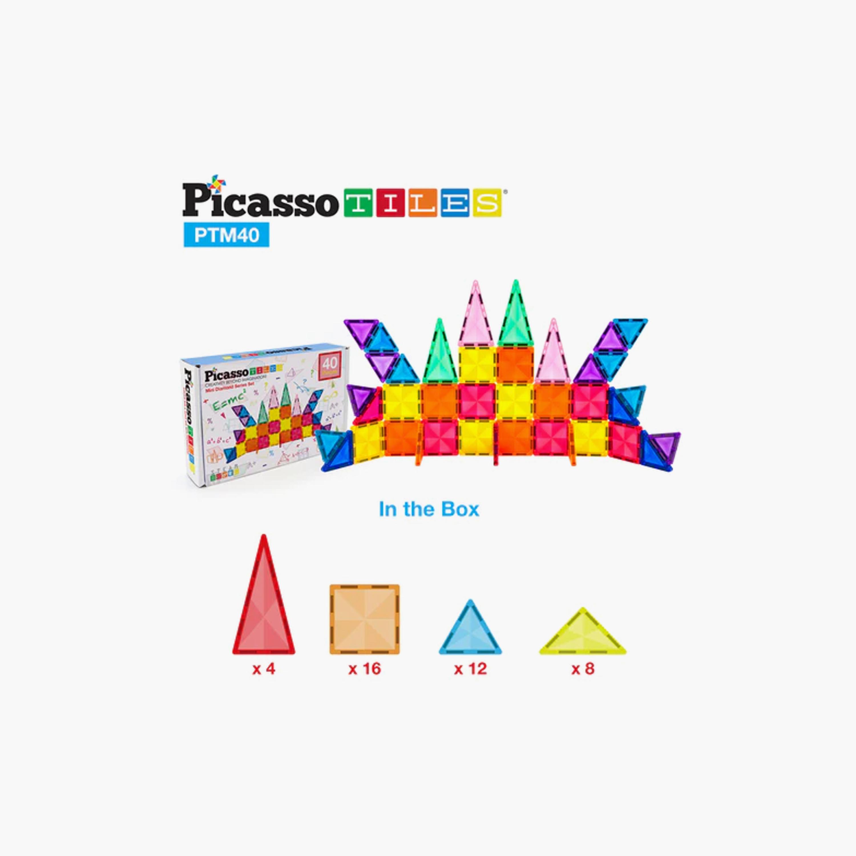 مكعبات بناء مغناطيسية ميني دايموند 40 قطعة من بيكاسو تايلز-toys-buildingblocks-magnetictoys-image-7