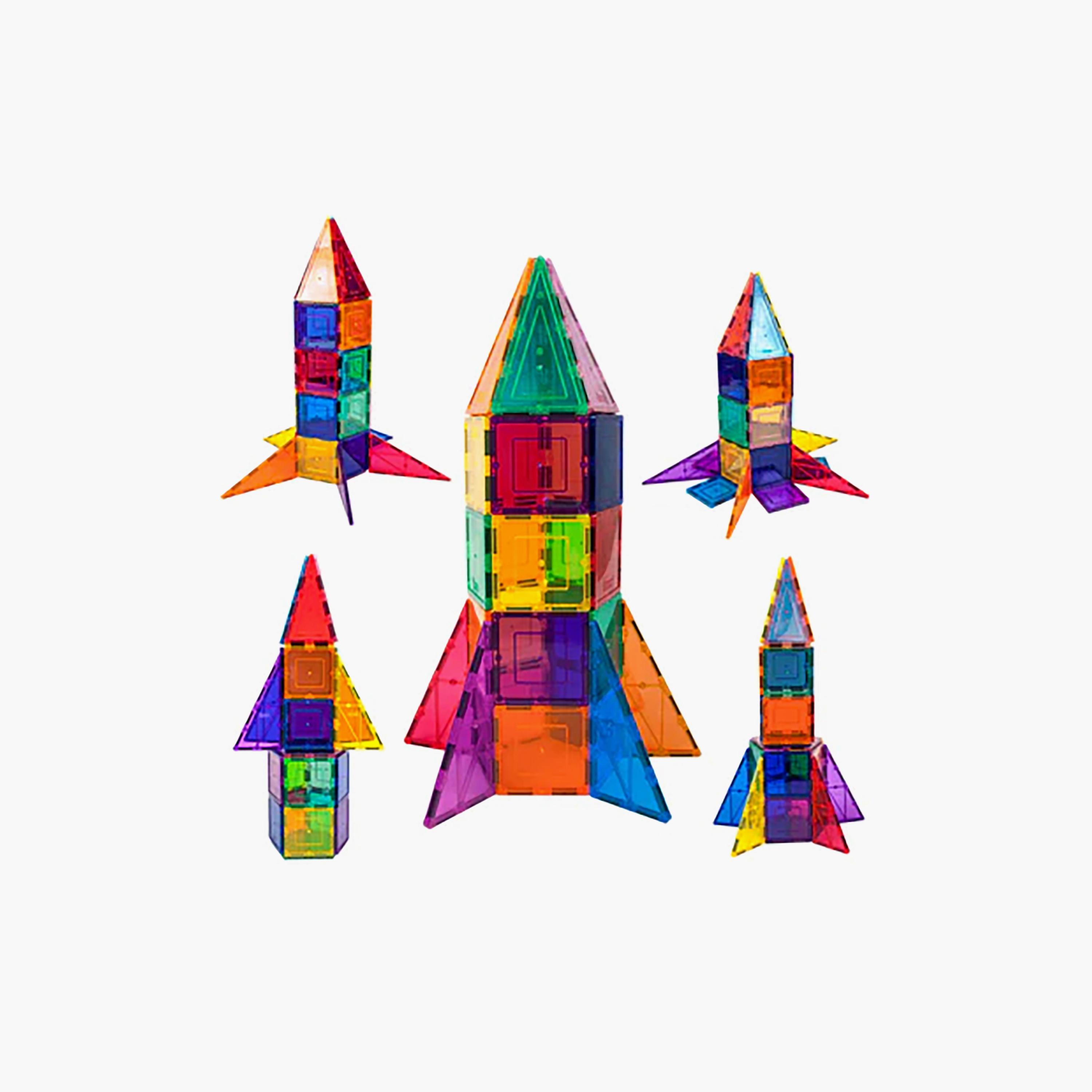 Picasso Tiles 32-Piece Rocket Booster Themed Magnetic Building Block Set-toys-buildingblocks-magnetictoys-image-2