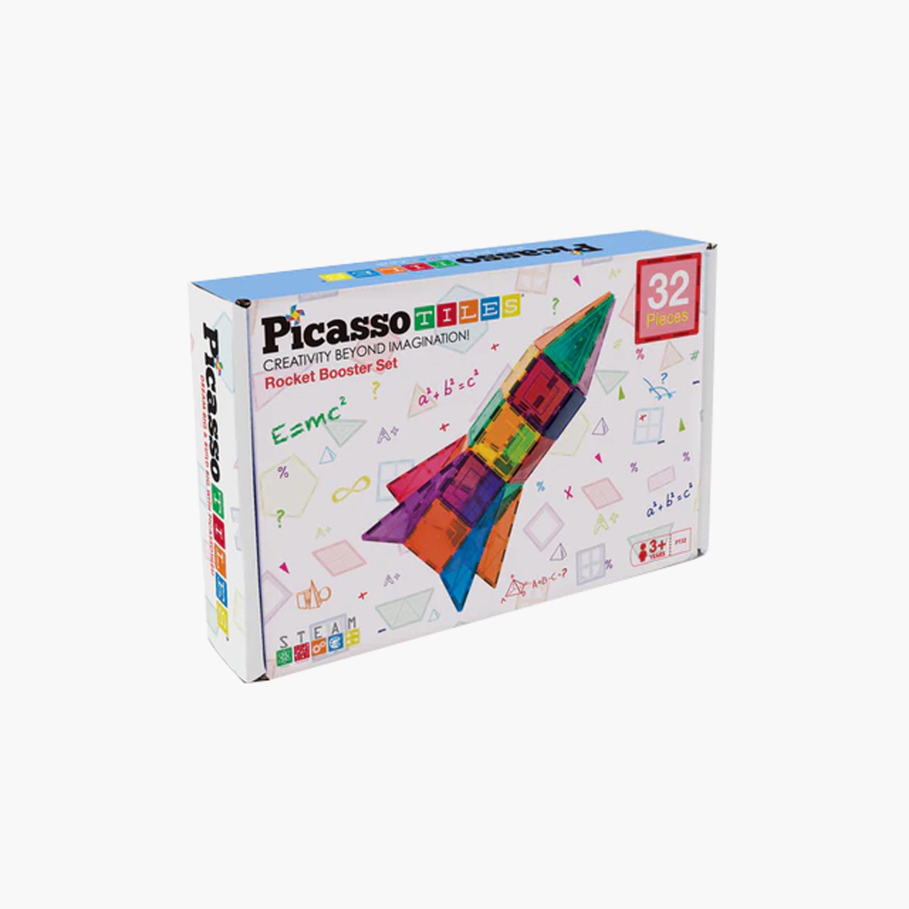 Picasso Tiles 32-Piece Rocket Booster Themed Magnetic Building Block Set-toys-buildingblocks-magnetictoys-image-7