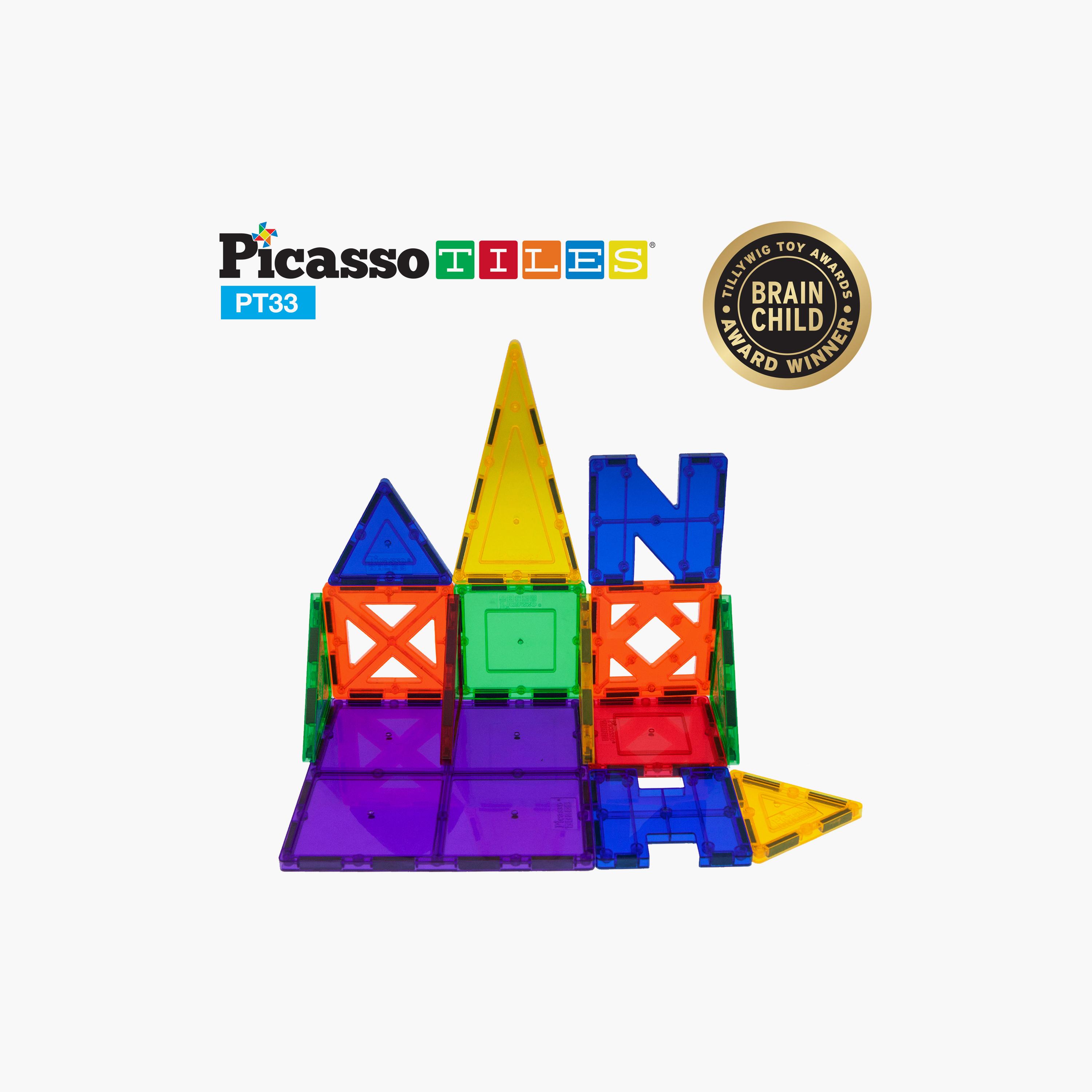 Picasso Tiles 33-Piece Magnetic Educational Building Tile Set-toys-buildingblocks-magnetictoys-image-6