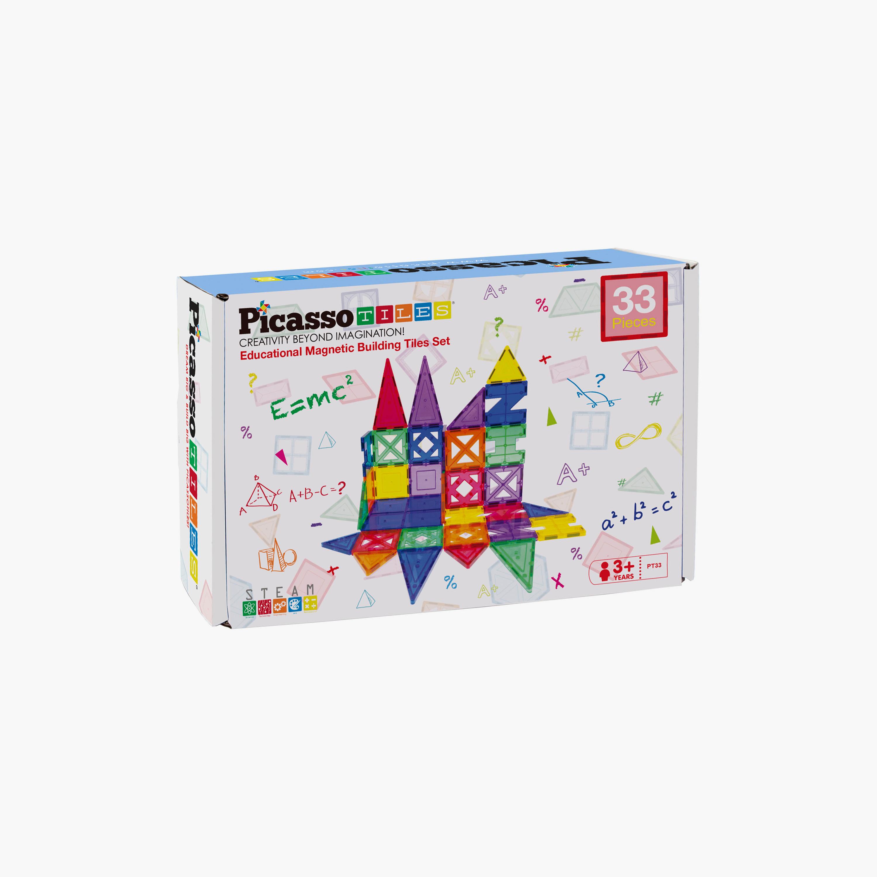 Picasso Tiles 33-Piece Magnetic Educational Building Tile Set-toys-buildingblocks-magnetictoys-image-7