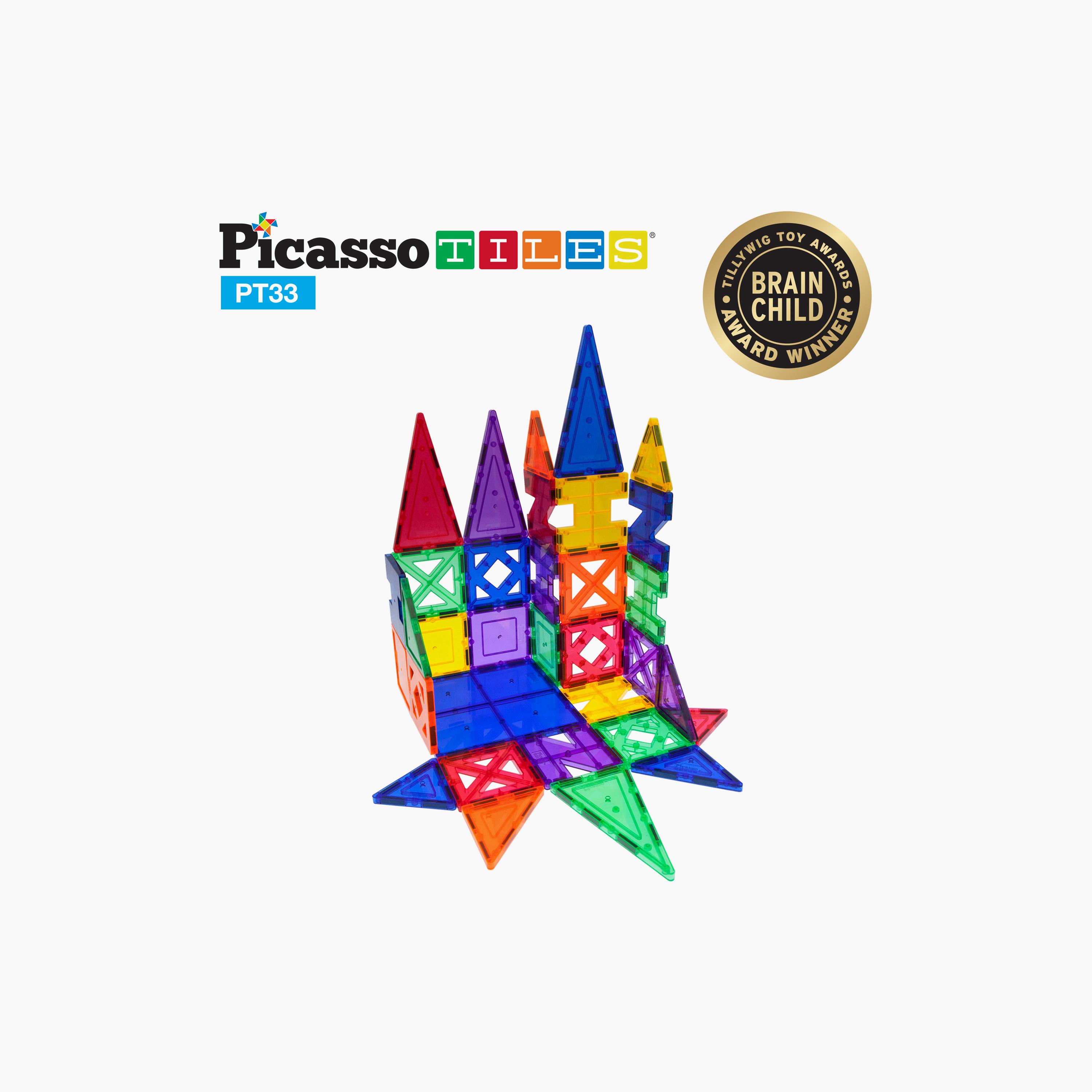 Picasso Tiles 33-Piece Magnetic Educational Building Tile Set-toys-buildingblocks-magnetictoys-image-8