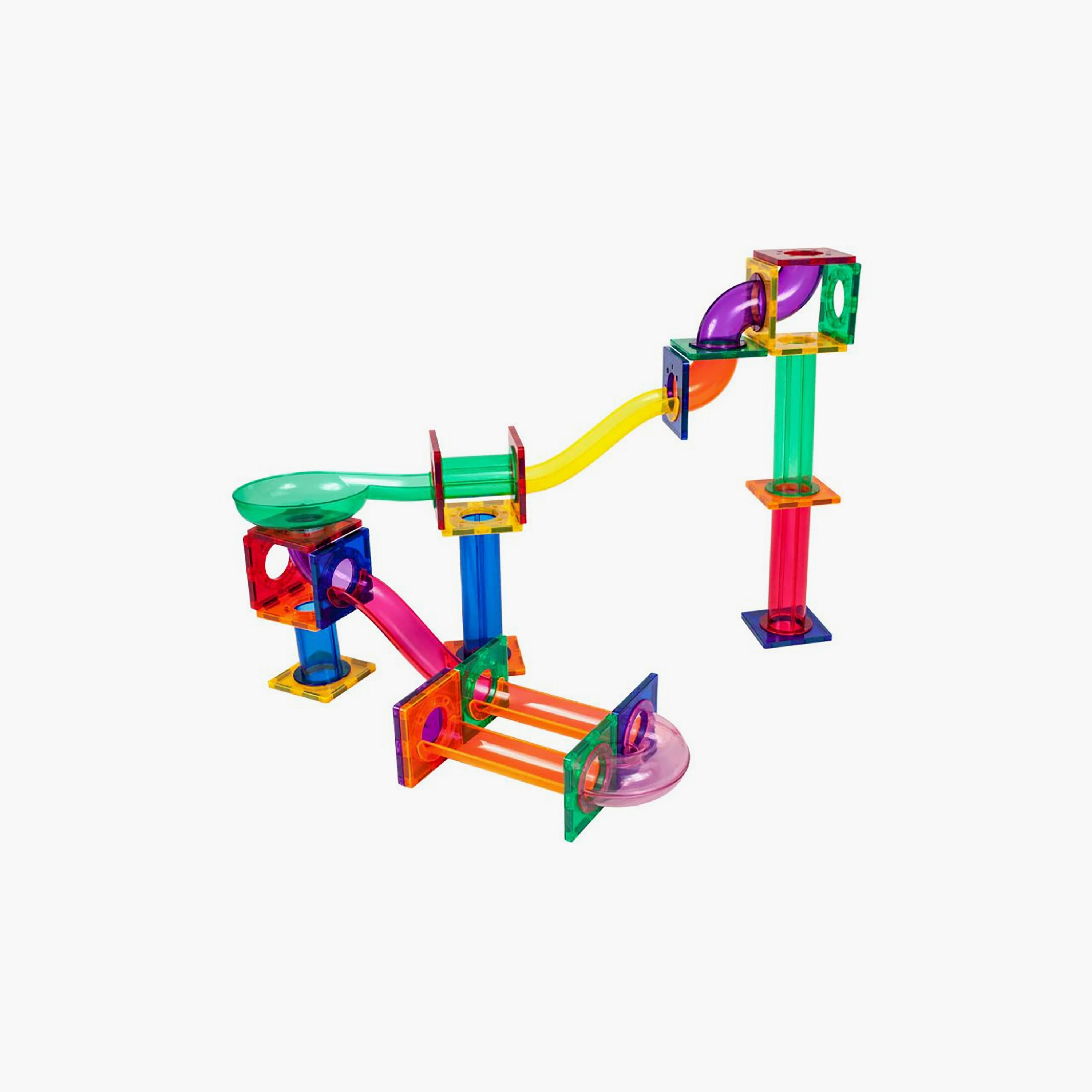 Picasso Tiles 50-Piece Marble Run Magnetic Tile Race Track Toy Play Set-toys-buildingblocks-magnetictoys-image-1