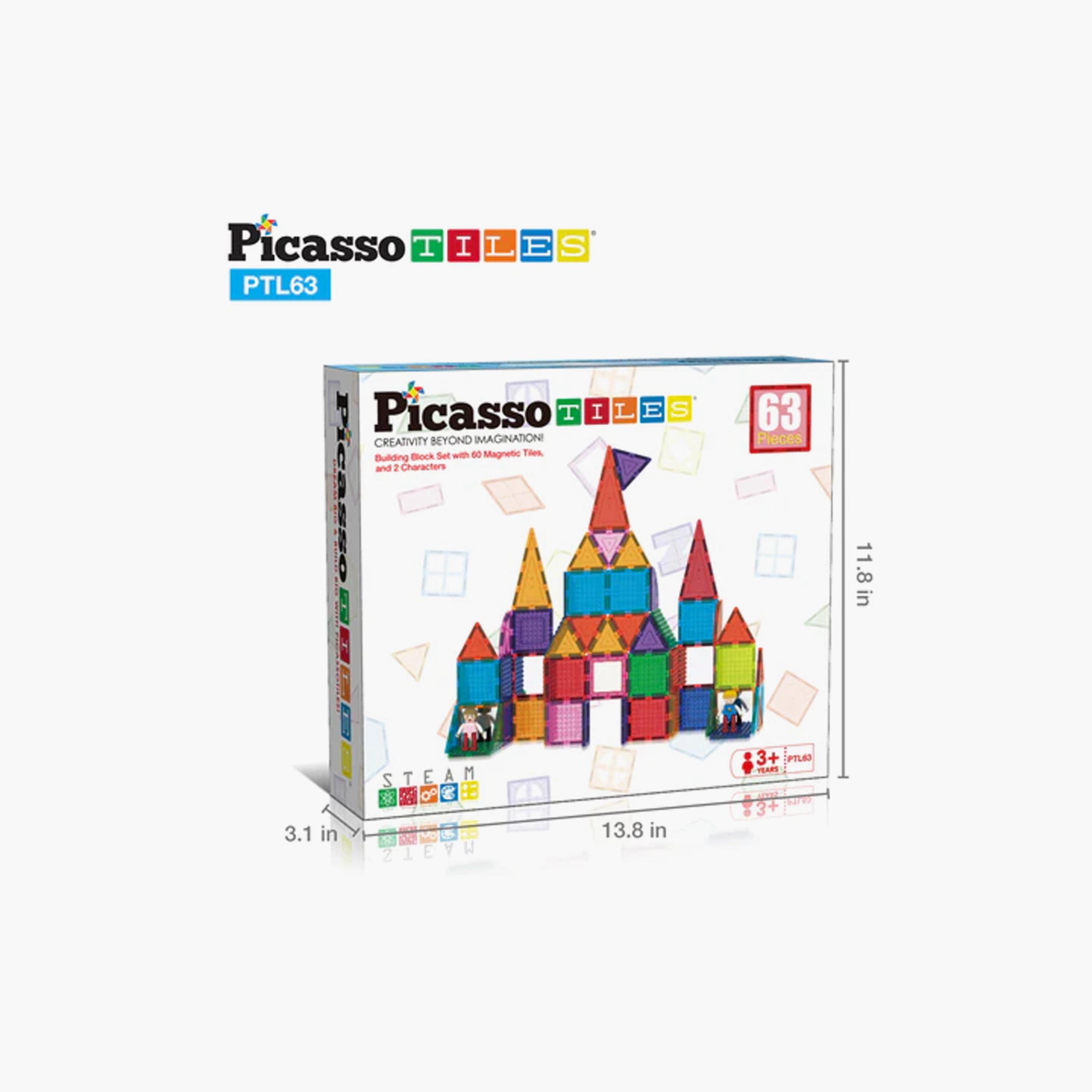 63 قطعة مغناطيسية للبناء والبلاط ثلاثي الأبعاد من بيكاسو تايلز-toys-buildingblocks-magnetictoys-image-7
