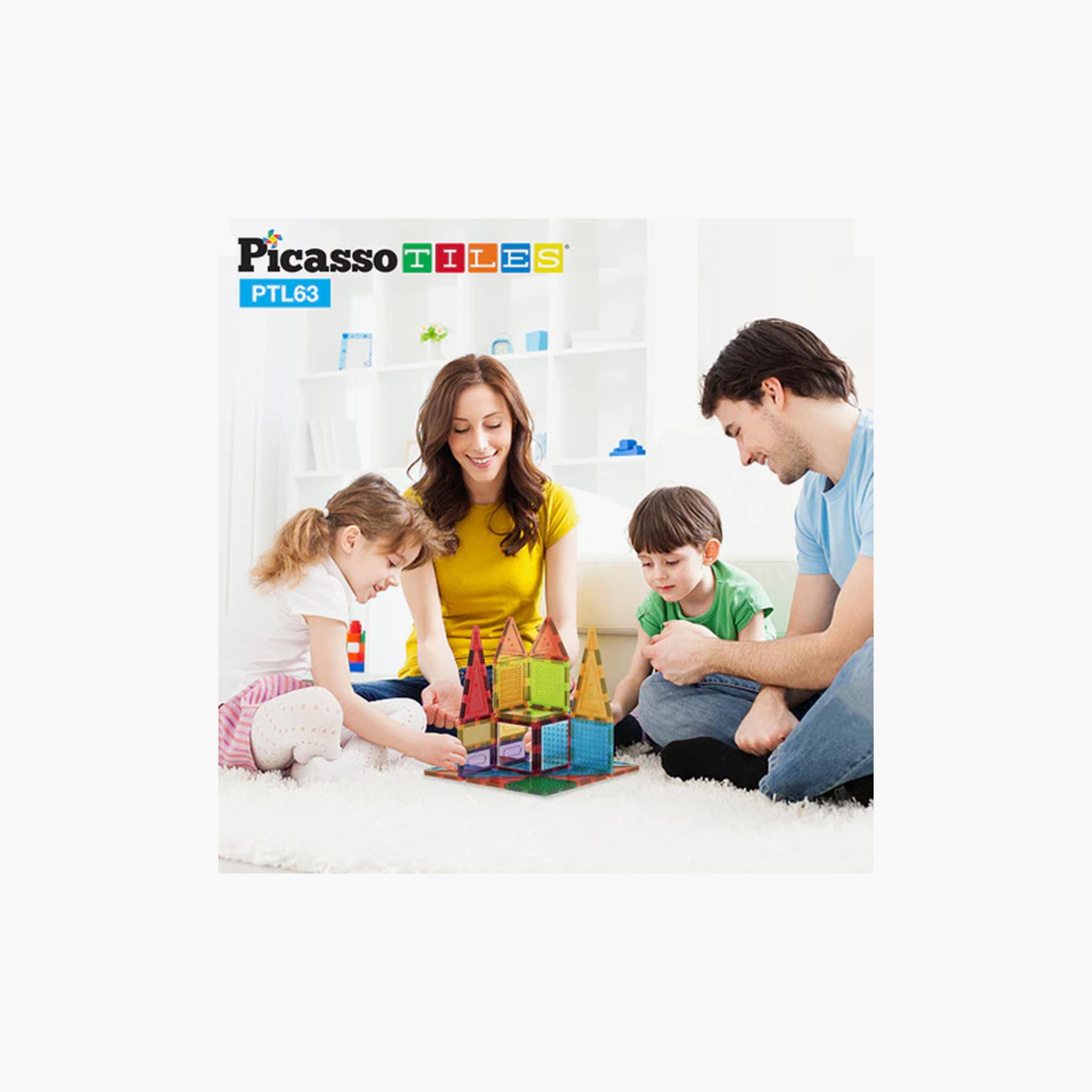 63 قطعة مغناطيسية للبناء والبلاط ثلاثي الأبعاد من بيكاسو تايلز-toys-buildingblocks-magnetictoys-image-9