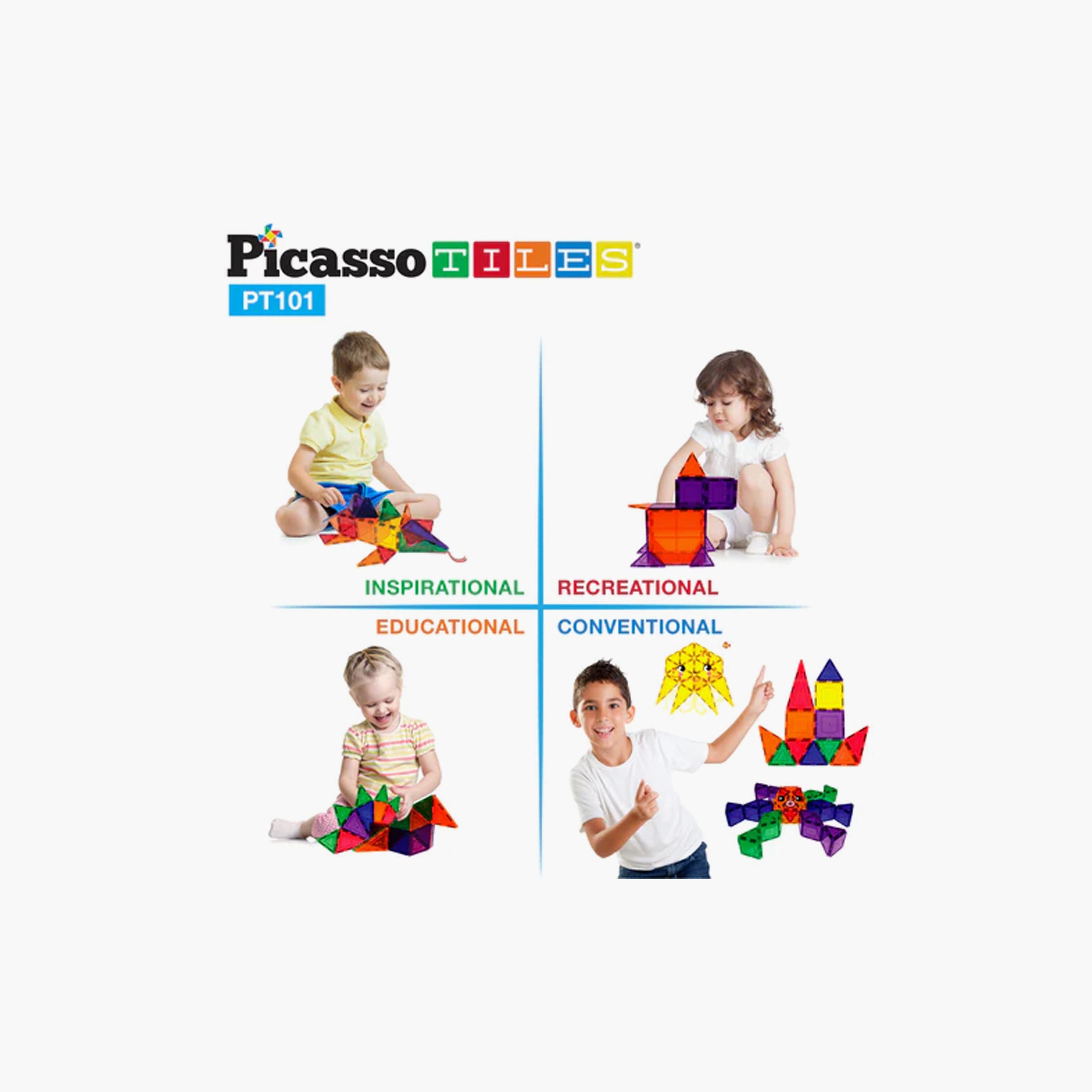 ألعاب بناء مغناطيسية ثلاثية الأبعاد 101 قطعة من بيكاسو تايلز-toys-buildingblocks-magnetictoys-image-9