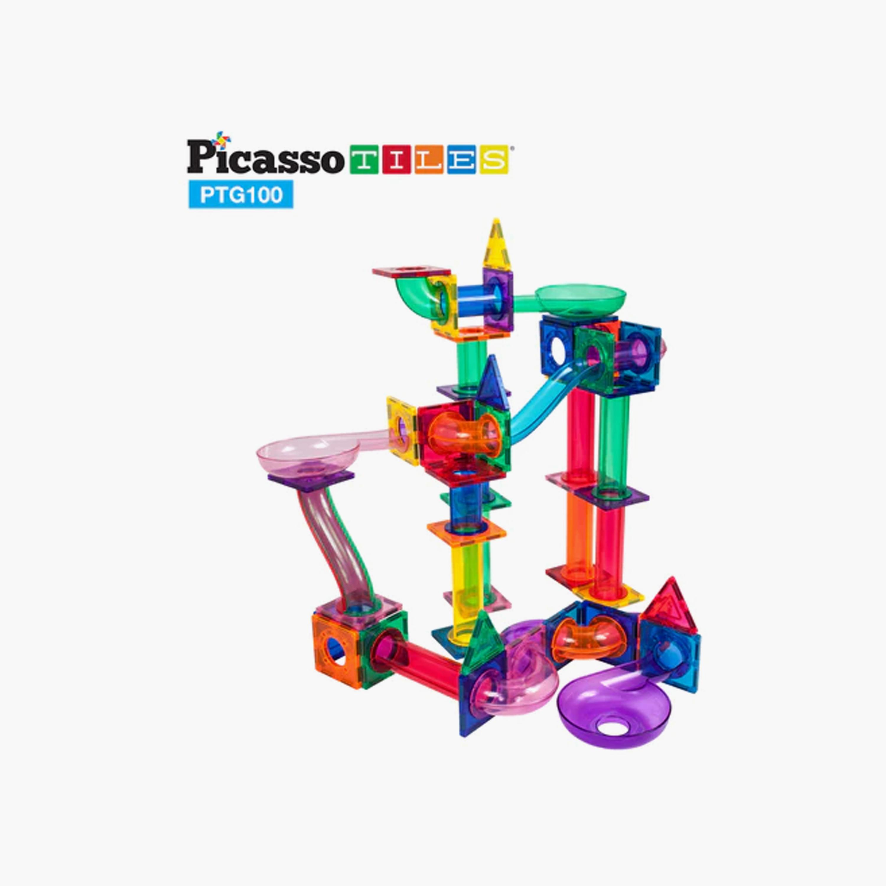 مجموعة ألعاب مسار سباق البلاط المغناطيسي مكونة من 100 قطعة من بيكاسو تايلز-toys-buildingblocks-magnetictoys-image-3