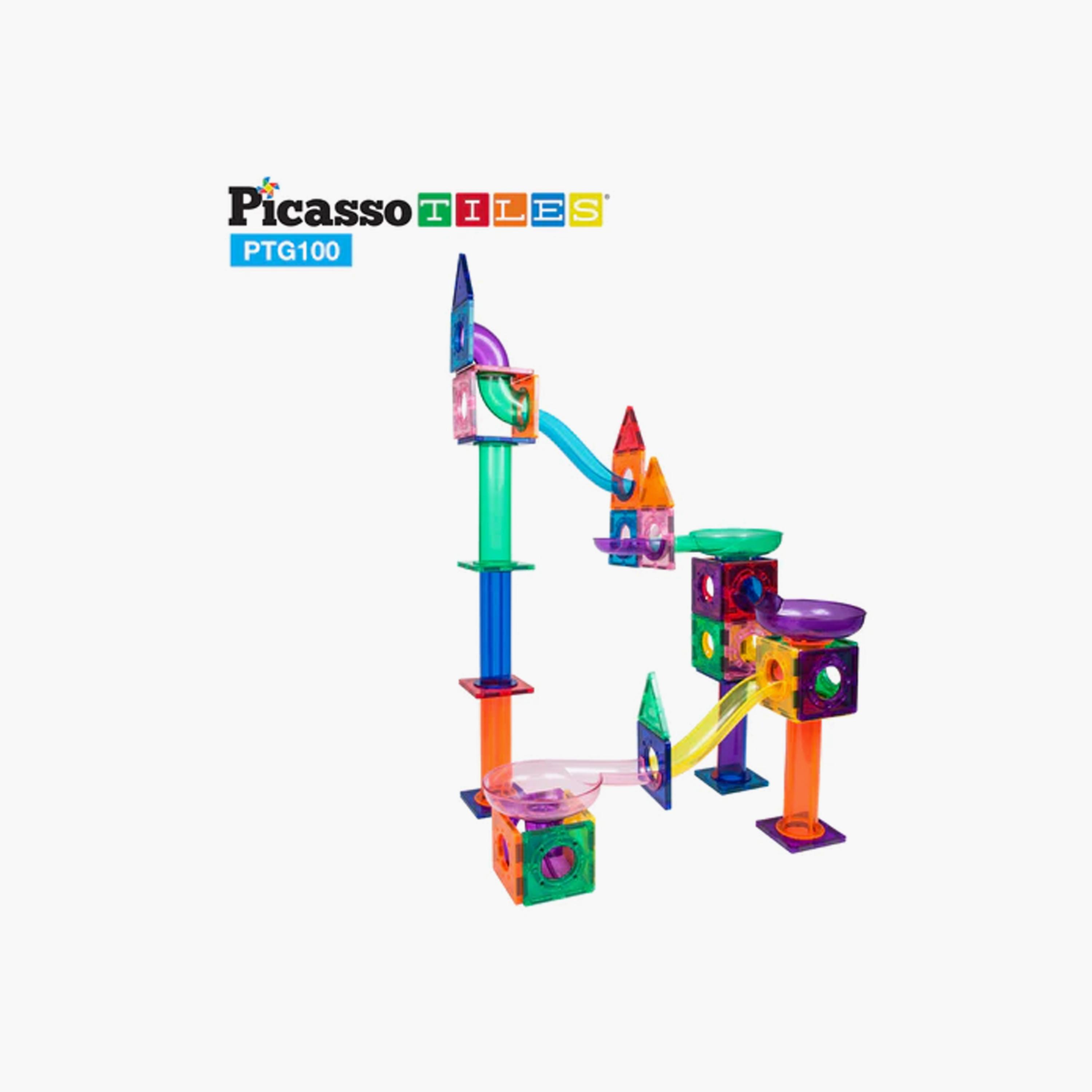 مجموعة ألعاب مسار سباق البلاط المغناطيسي مكونة من 100 قطعة من بيكاسو تايلز-toys-buildingblocks-magnetictoys-image-5