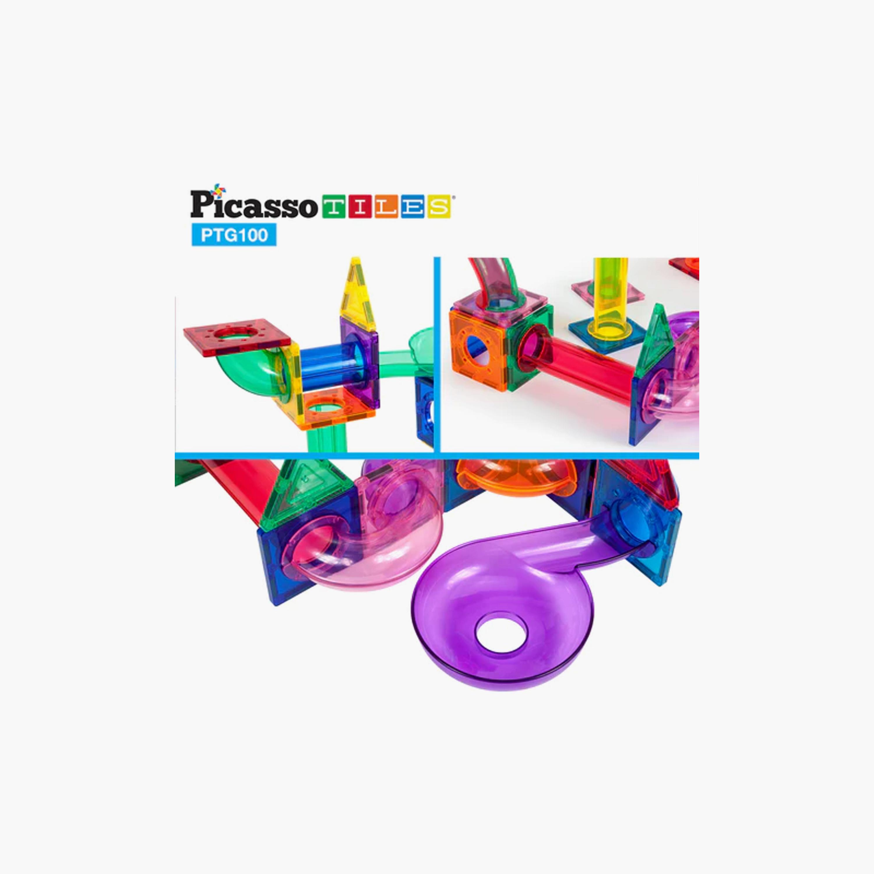 مجموعة ألعاب مسار سباق البلاط المغناطيسي مكونة من 100 قطعة من بيكاسو تايلز-toys-buildingblocks-magnetictoys-image-6