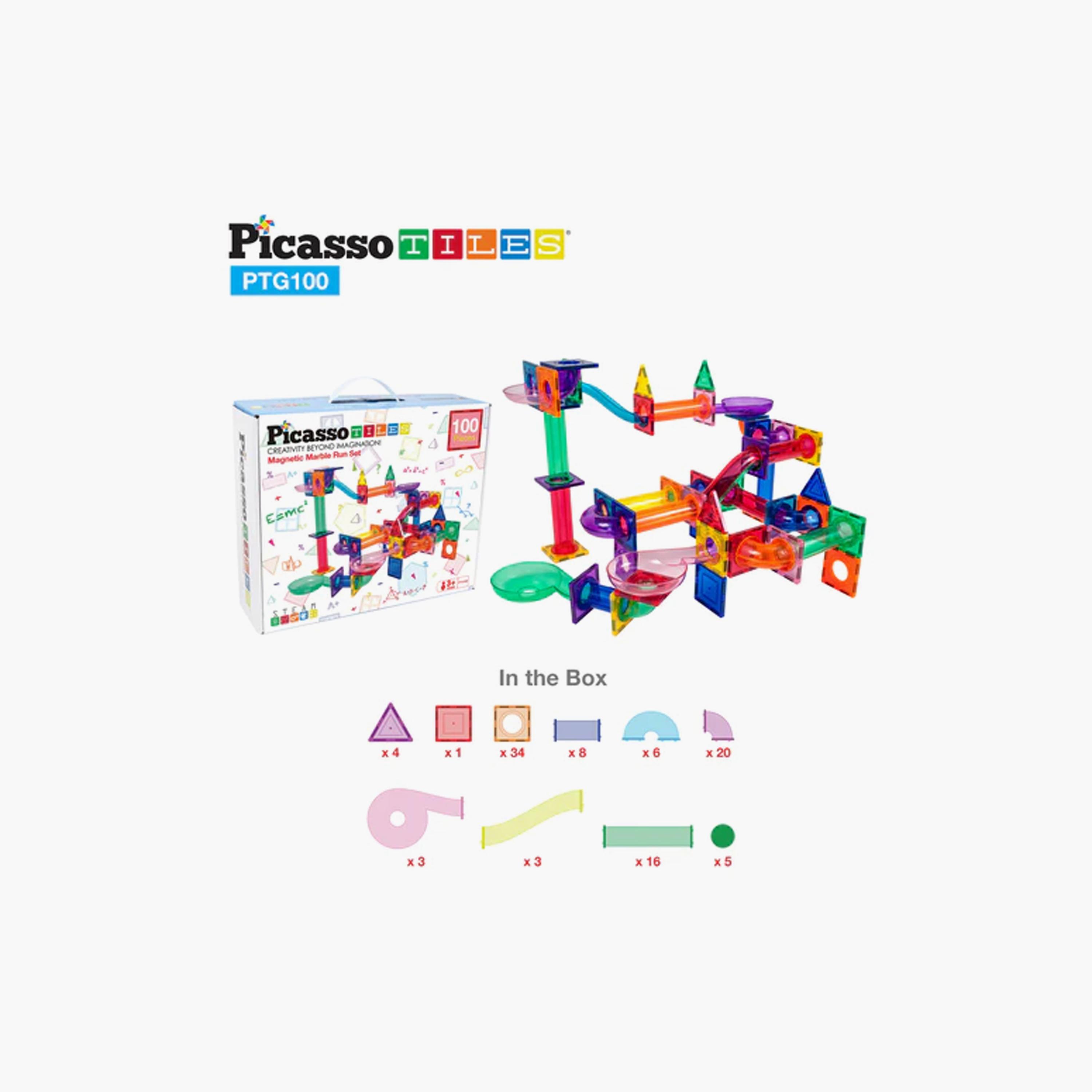 مجموعة ألعاب مسار سباق البلاط المغناطيسي مكونة من 100 قطعة من بيكاسو تايلز-toys-buildingblocks-magnetictoys-image-8