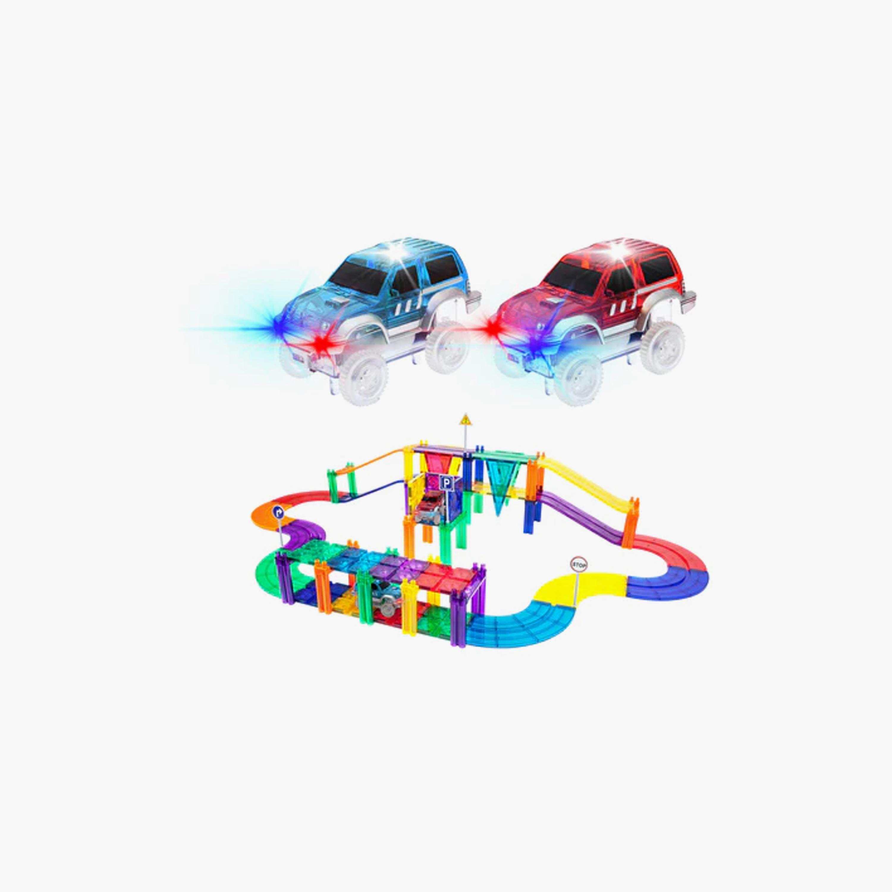 Picasso Tiles 50-Piece Magnetic Building Block Race Track Set-toys-buildingblocks-magnetictoys-image-1