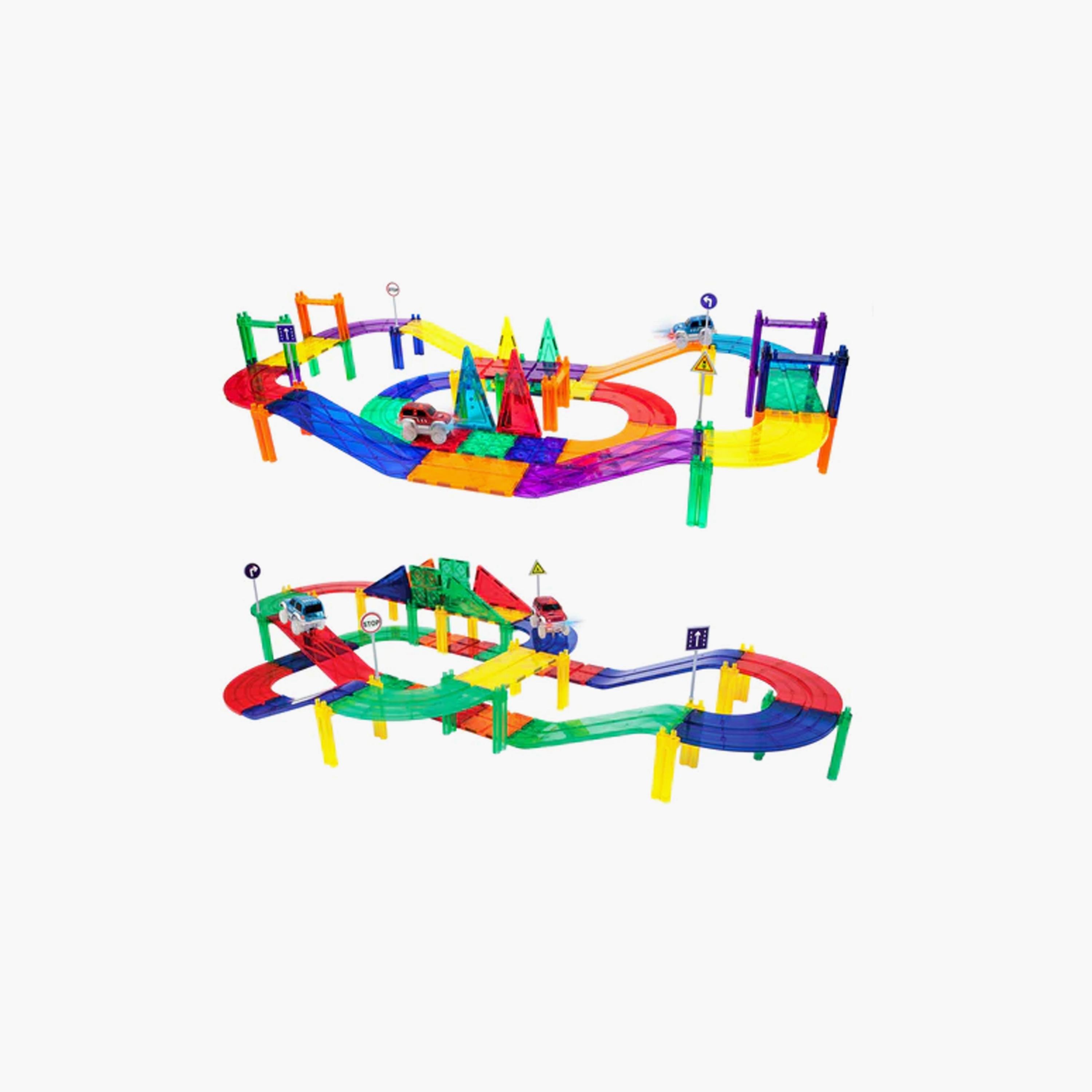 Picasso Tiles 50-Piece Magnetic Building Block Race Track Set-toys-buildingblocks-magnetictoys-image-3
