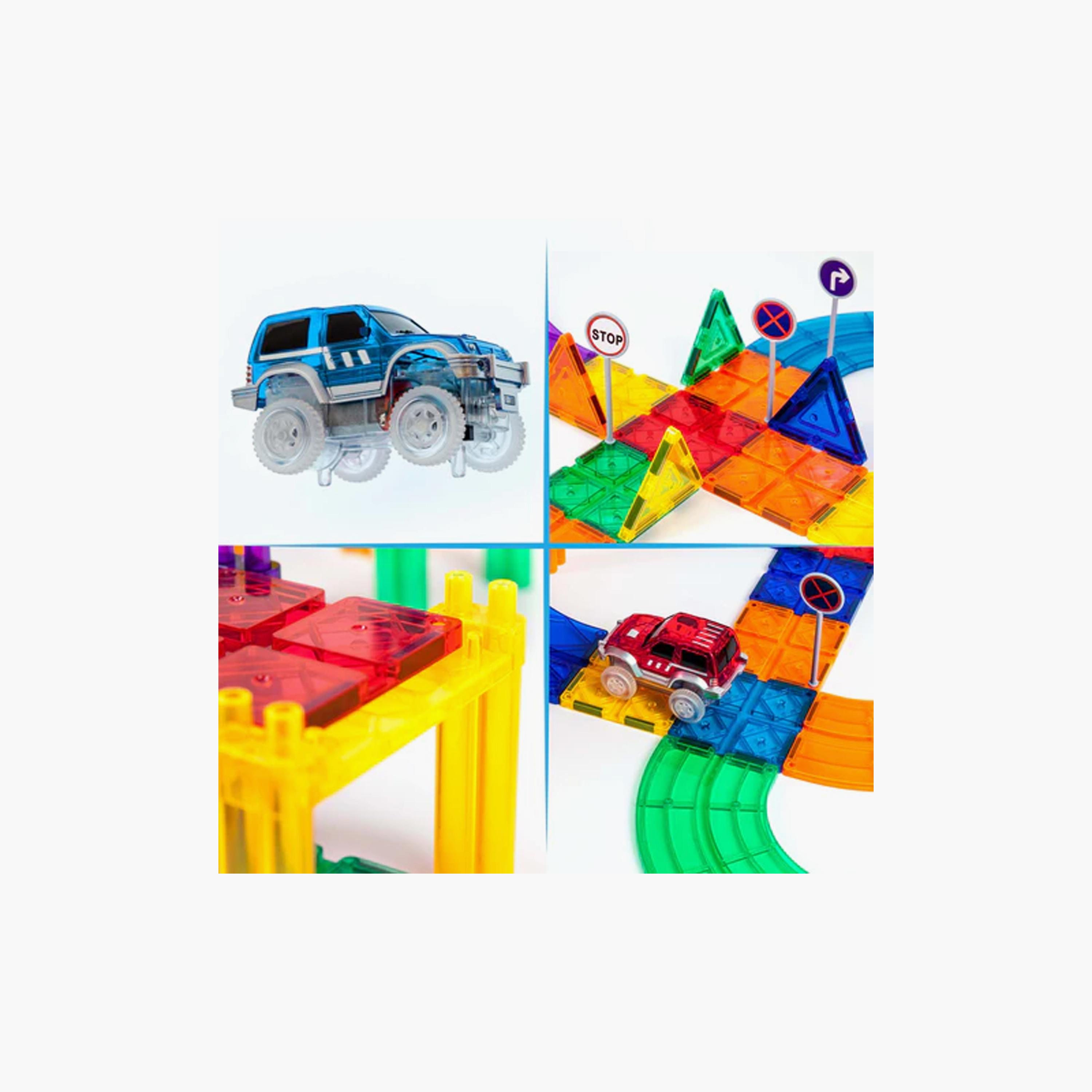 Picasso Tiles 50-Piece Magnetic Building Block Race Track Set-toys-buildingblocks-magnetictoys-image-4