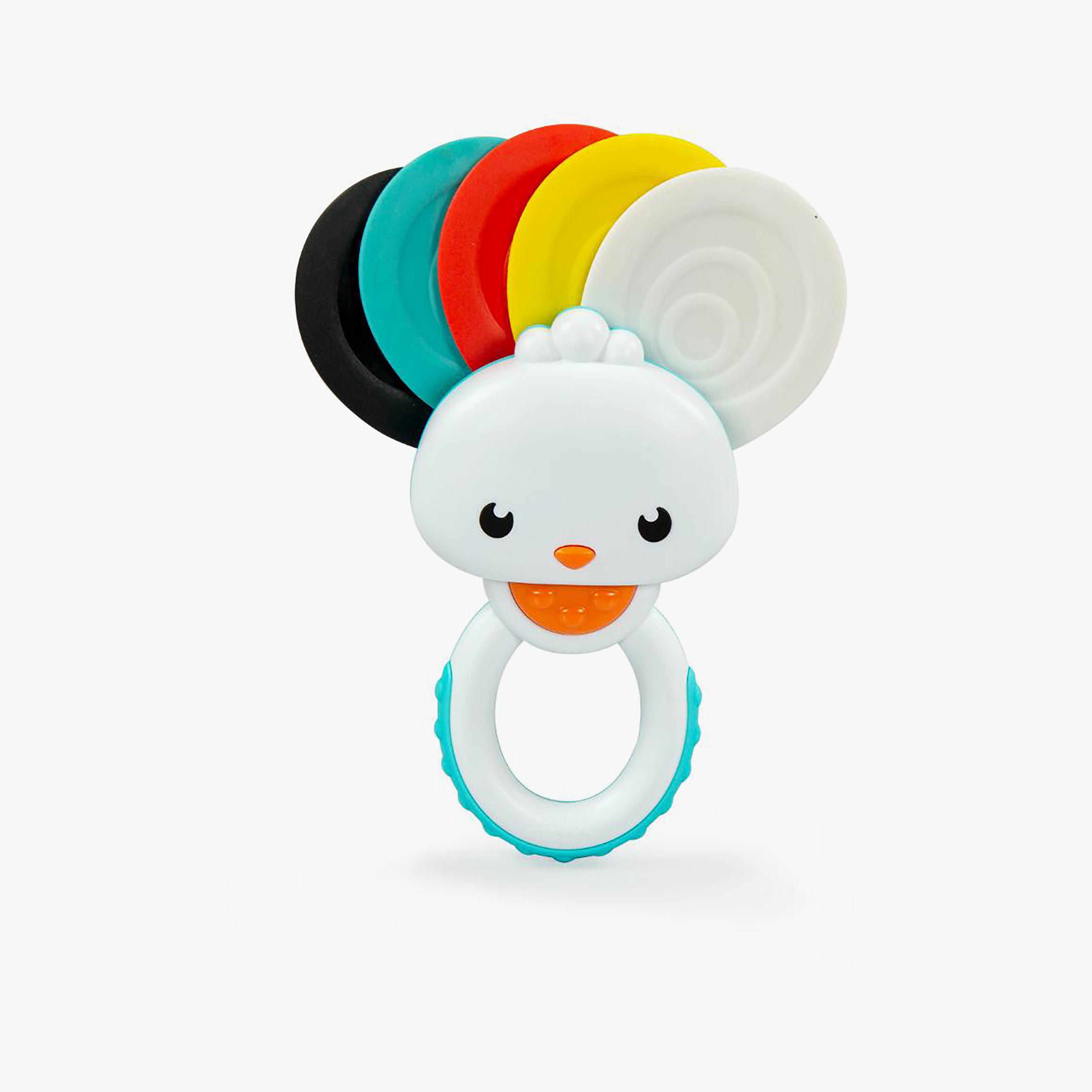 Clementoni Baby Peacock Rattle Toy - Multicolour-toys-babyandtoddlertoys-rattlesandteethers-image-1