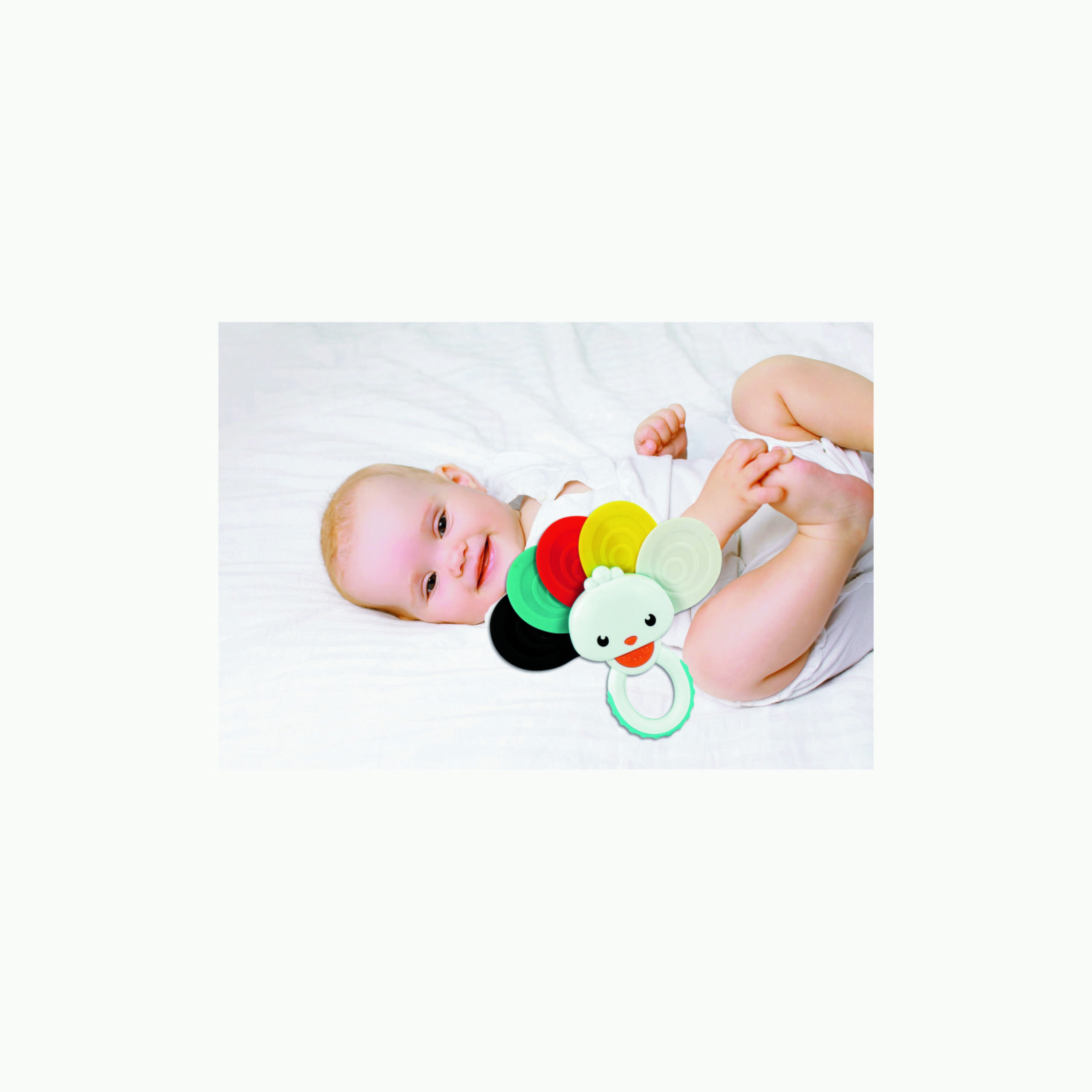 Clementoni Baby Peacock Rattle Toy - Multicolour-toys-babyandtoddlertoys-rattlesandteethers-image-2