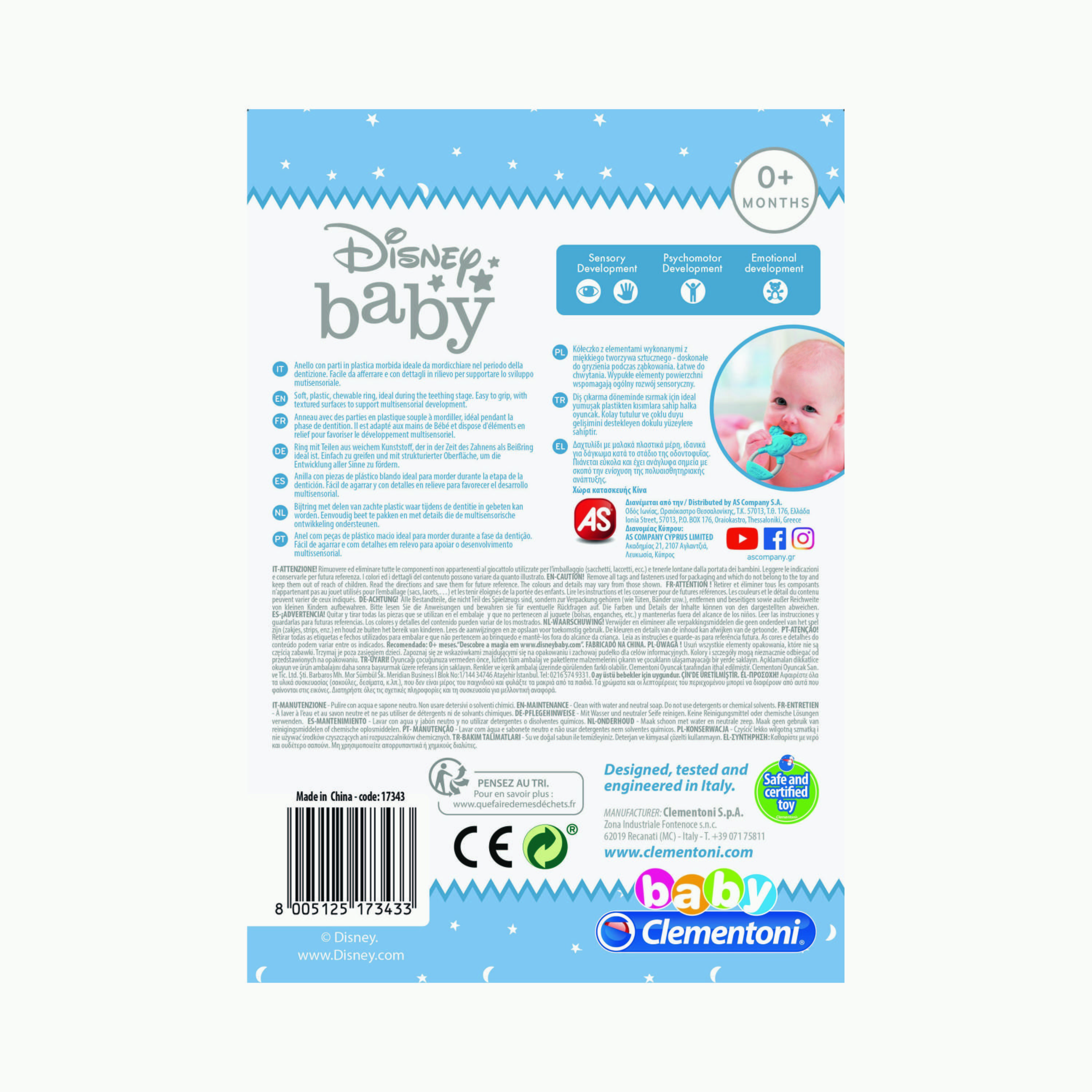 Clementoni Baby Mickey Teether - 0 Months+-baby-feeding-teethers-image-3