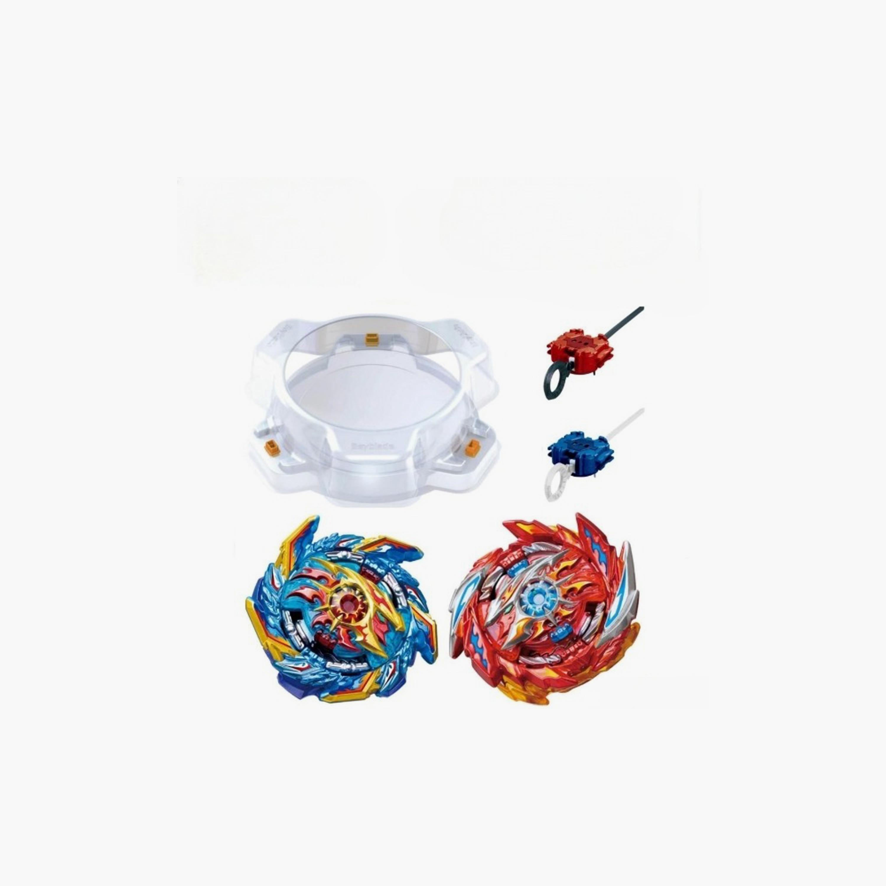 مجموعة من 4 قطع من سلسلة بي باتل سباركينج توب مع قاذفات وحبال تمزيق من بيبليد-toys-noveltyandcollectibles-fidgettoys-image-1