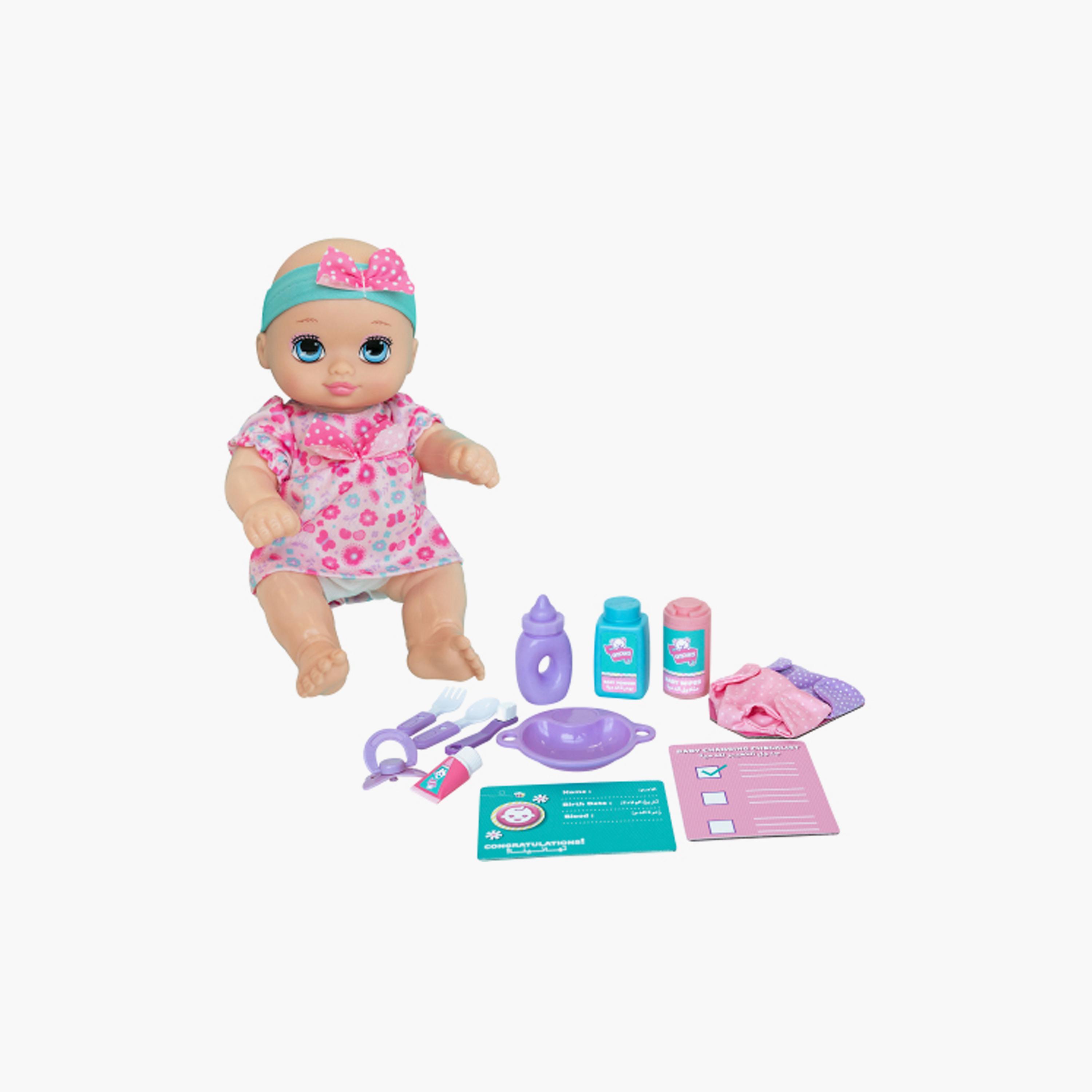 مجموعة لعب دمية بيبي أمورا بلاي أول داي مع ملحقات من حياتي جيرل - 10 بوصات-toys-dollsandplaysets-dollplaysets-image-1