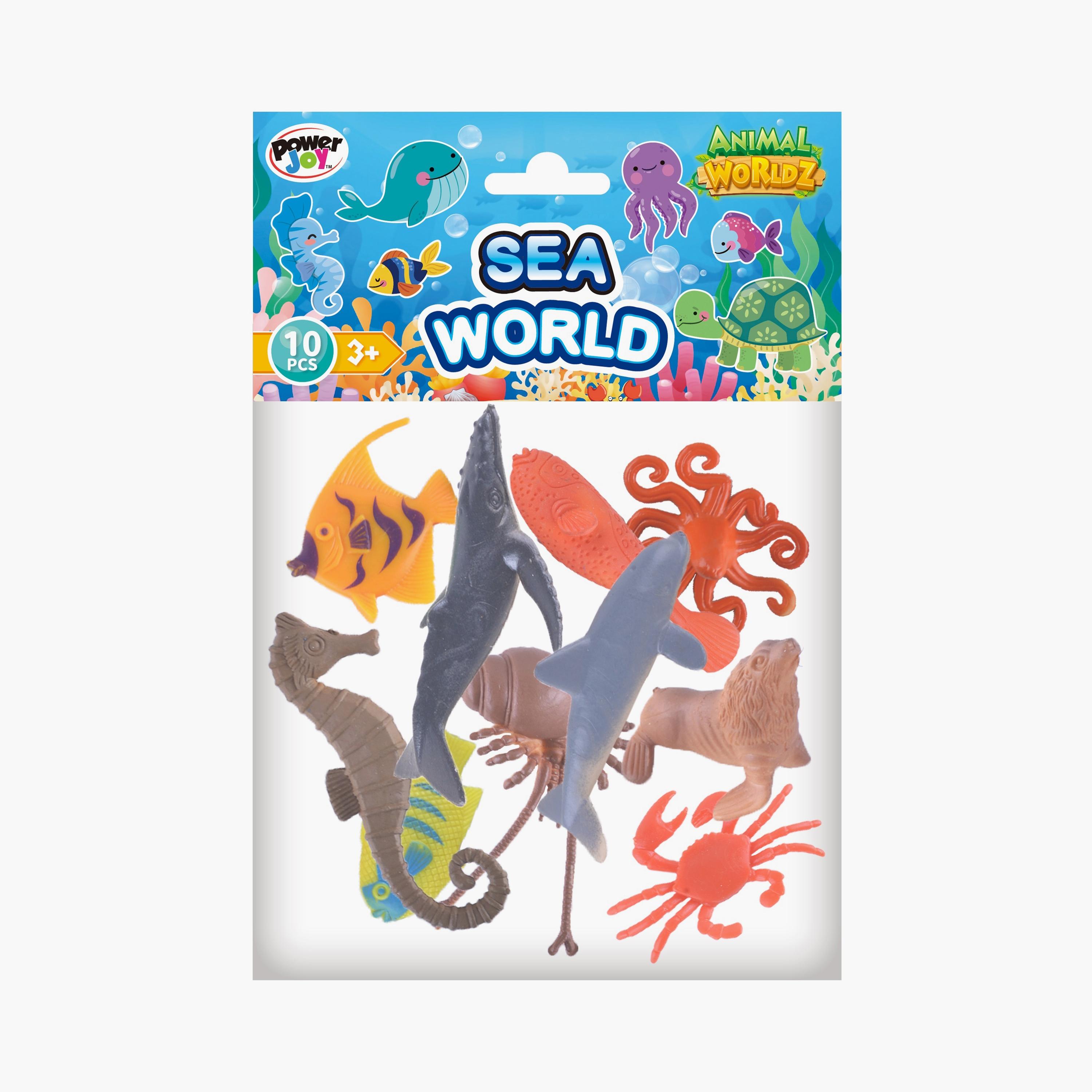 Power Joy 10-Piece Animal Worldz Sea World - 2 Inch-toys-playfigures-actionfigures-image-1