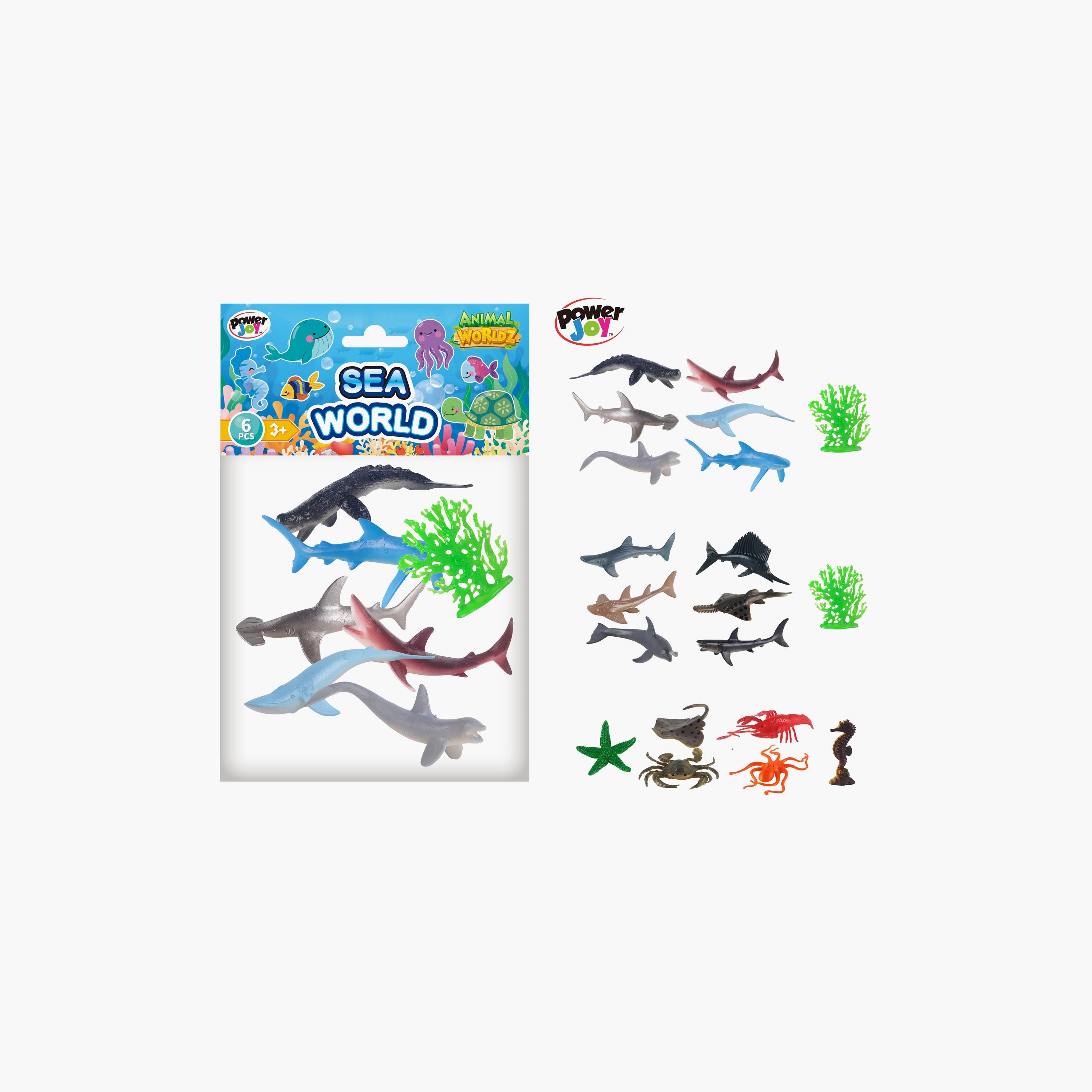 Power Joy 6-Piece Animal Worldz Sea World - 4 Inch-toys-playfigures-actionfigures-image-3