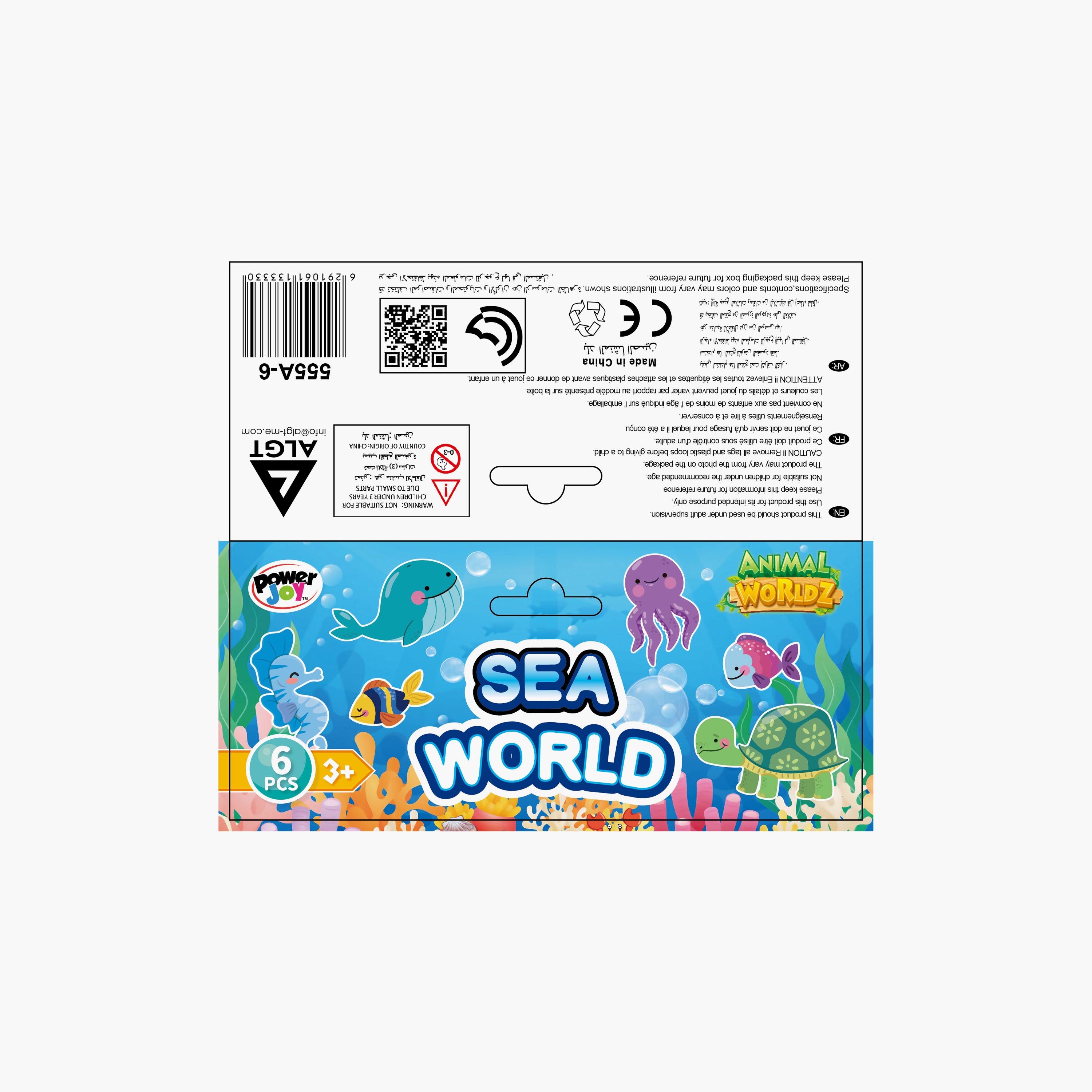 Power Joy 6-Piece Animal Worldz Sea World - 4 Inch-toys-playfigures-actionfigures-image-4