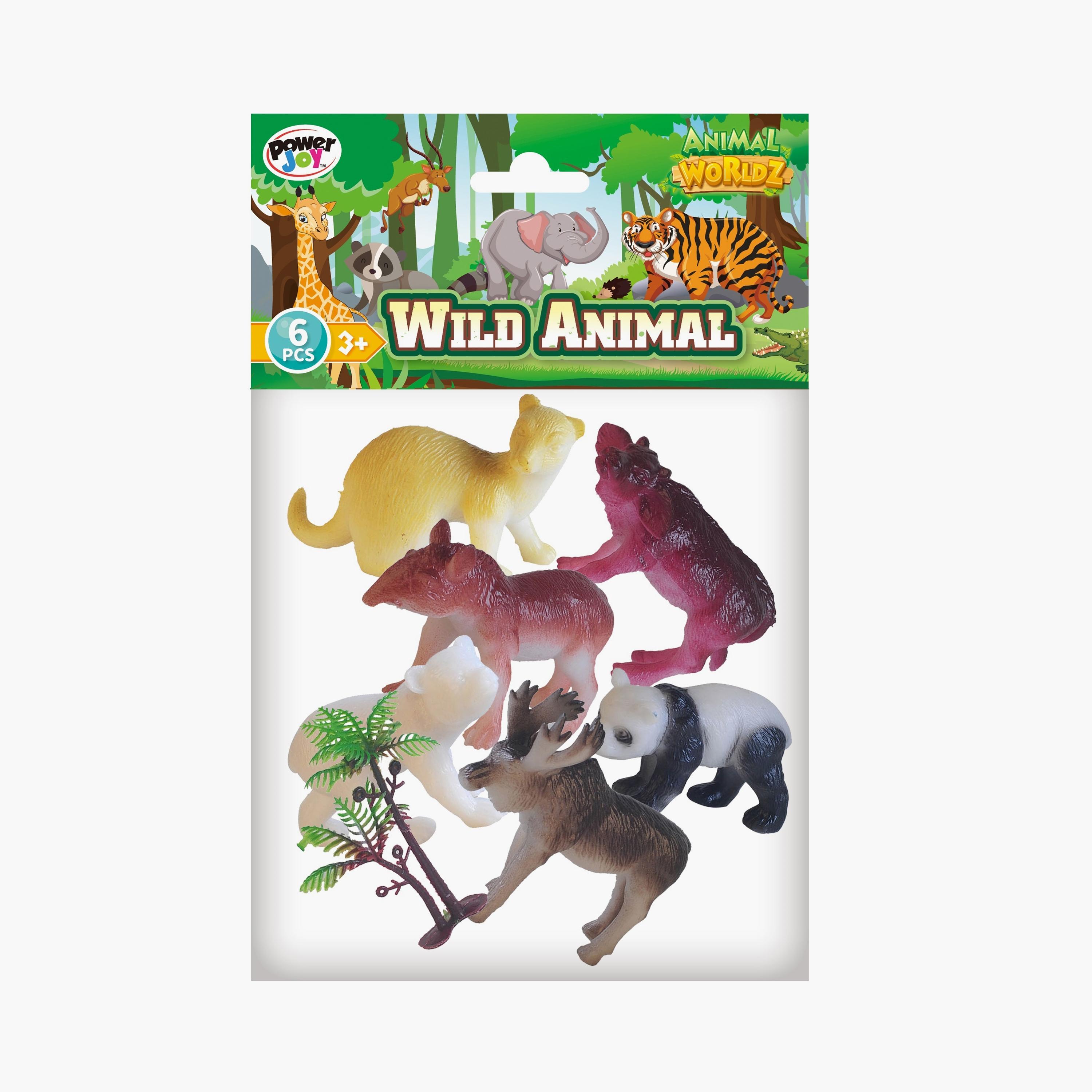 Power Joy 6-Piece Animal Worldz Safari Animals - 4 Inch-toys-playfigures-actionfigures-image-1