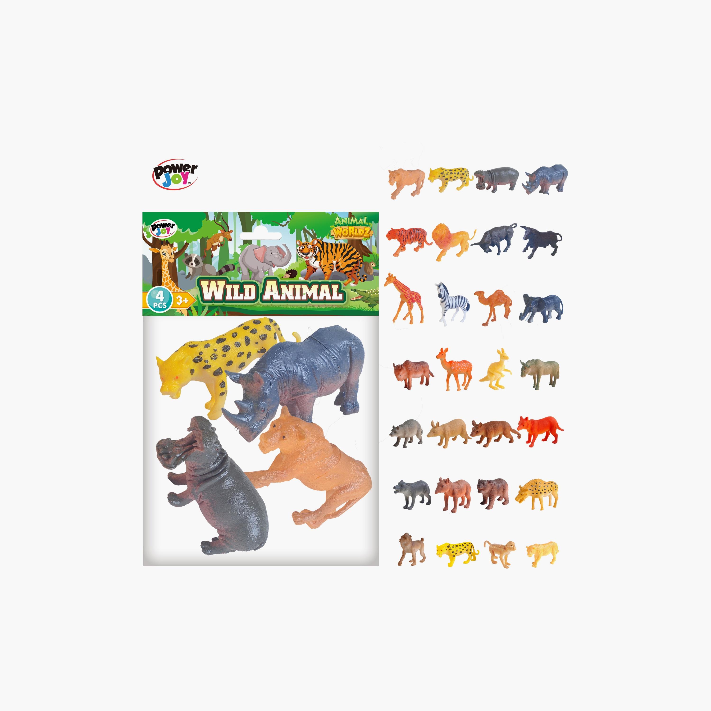 حيوانات سفاري أنيمال وورلدز، 4 قطع من باور جوي - 6 بوصات-toys-playfigures-actionfigures-image-4