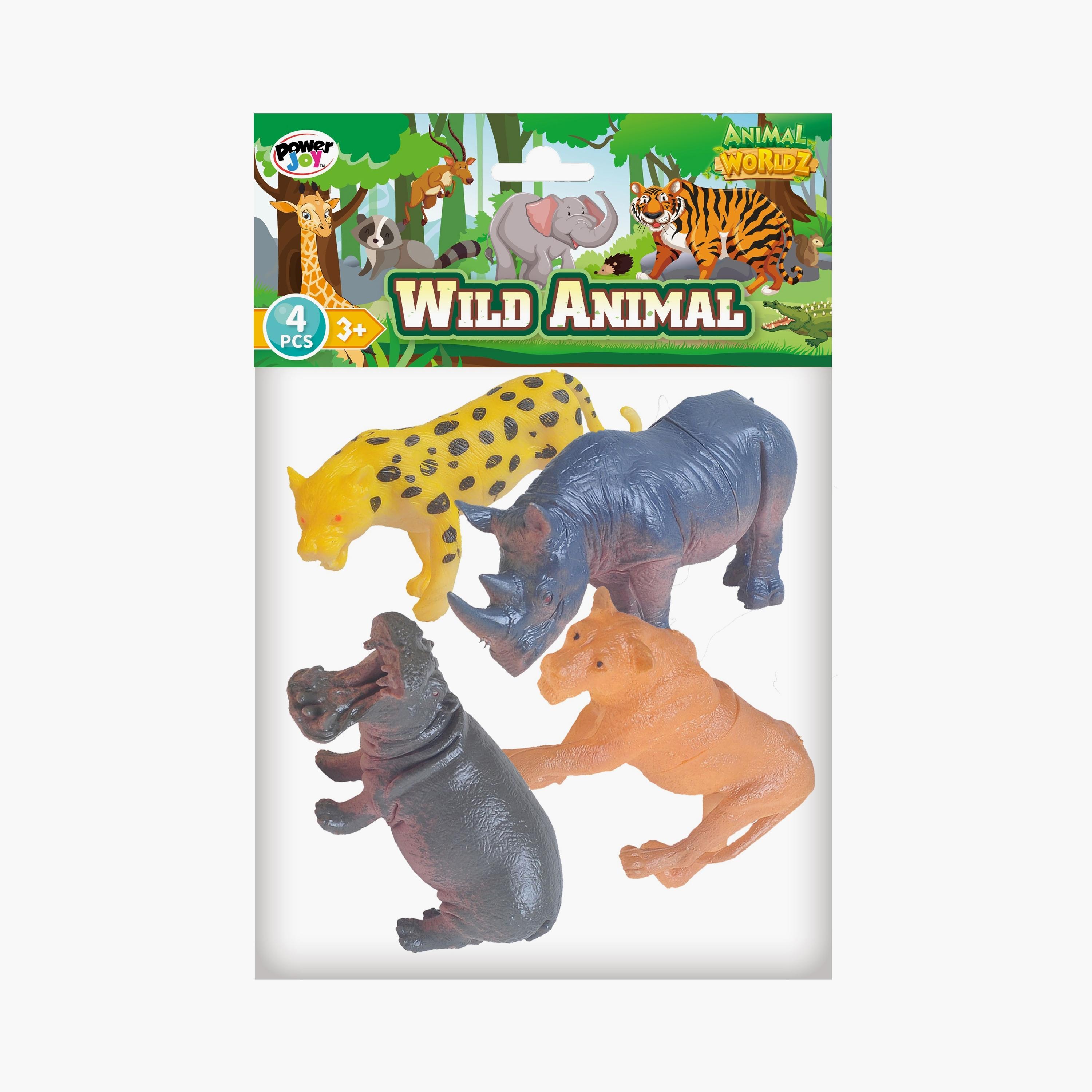 حيوانات سفاري أنيمال وورلدز، 4 قطع من باور جوي - 6 بوصات-toys-playfigures-actionfigures-image-3