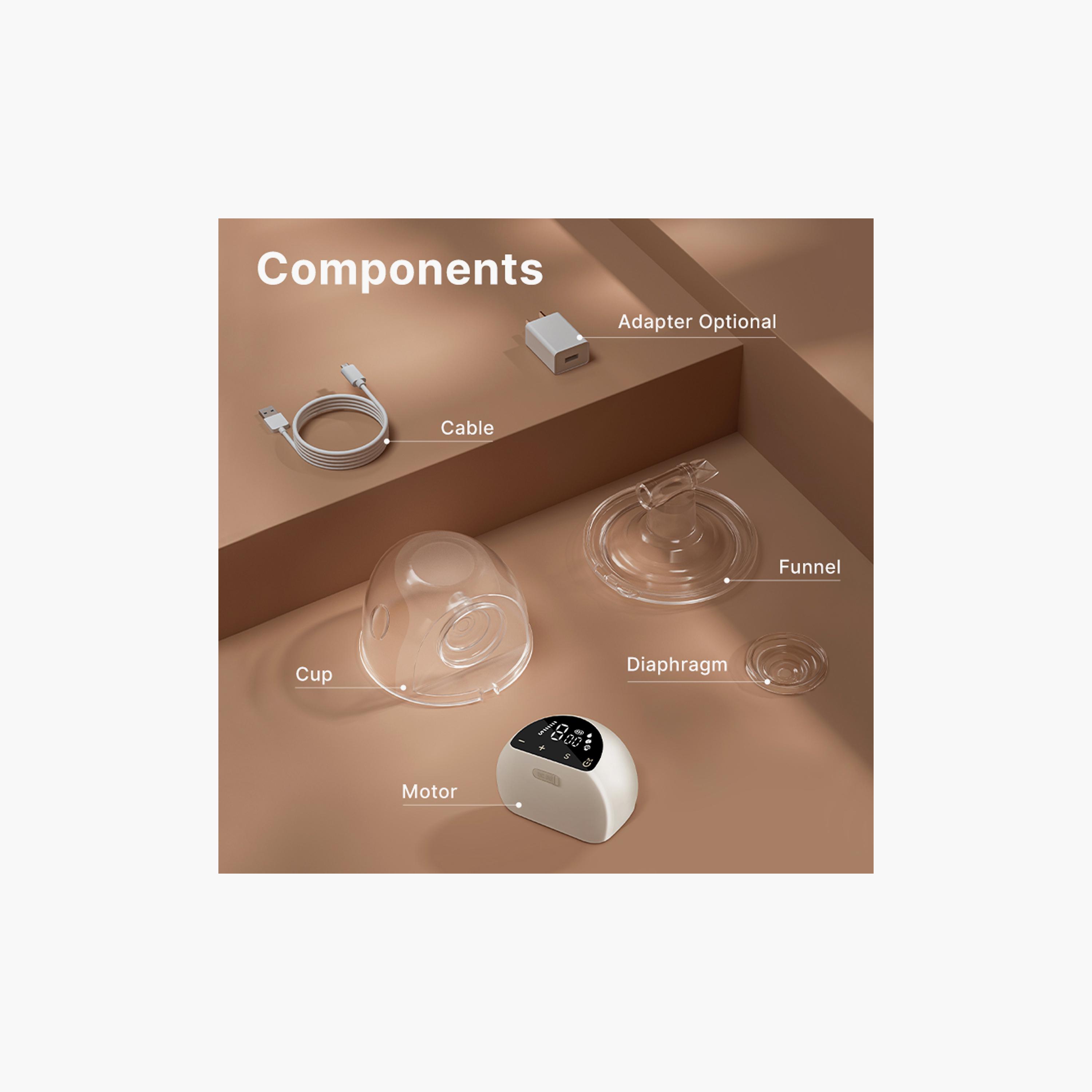 Doopser Wireless Hands Free Electric Wearable Breast Pump with Speed Control Function - 240 ml-baby-feeding-breastfeedingandcare-image-9