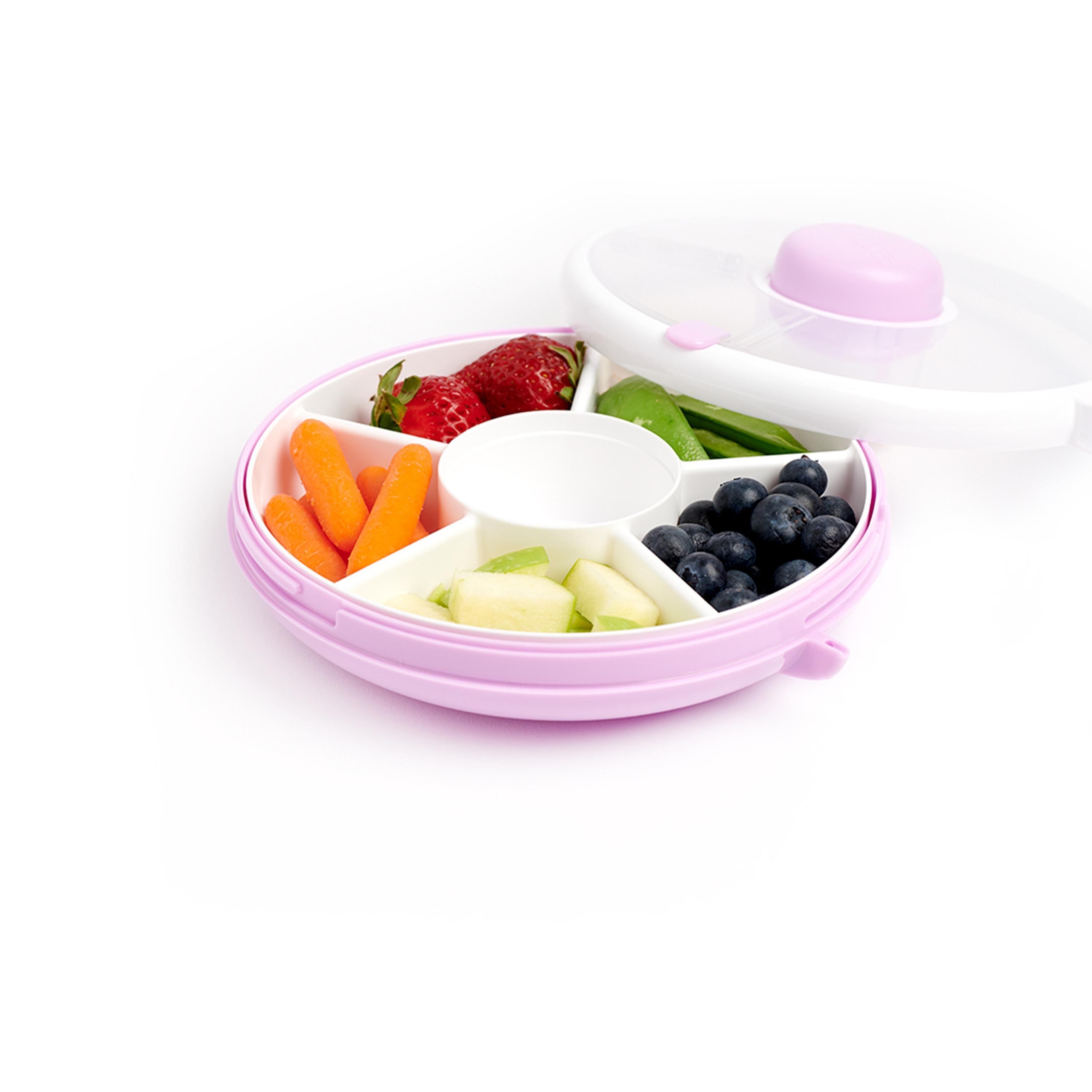 Gobe 5-Compartment BPA Free Snacks Spinner Container-school-lunchessentials-lunchboxes-image-2