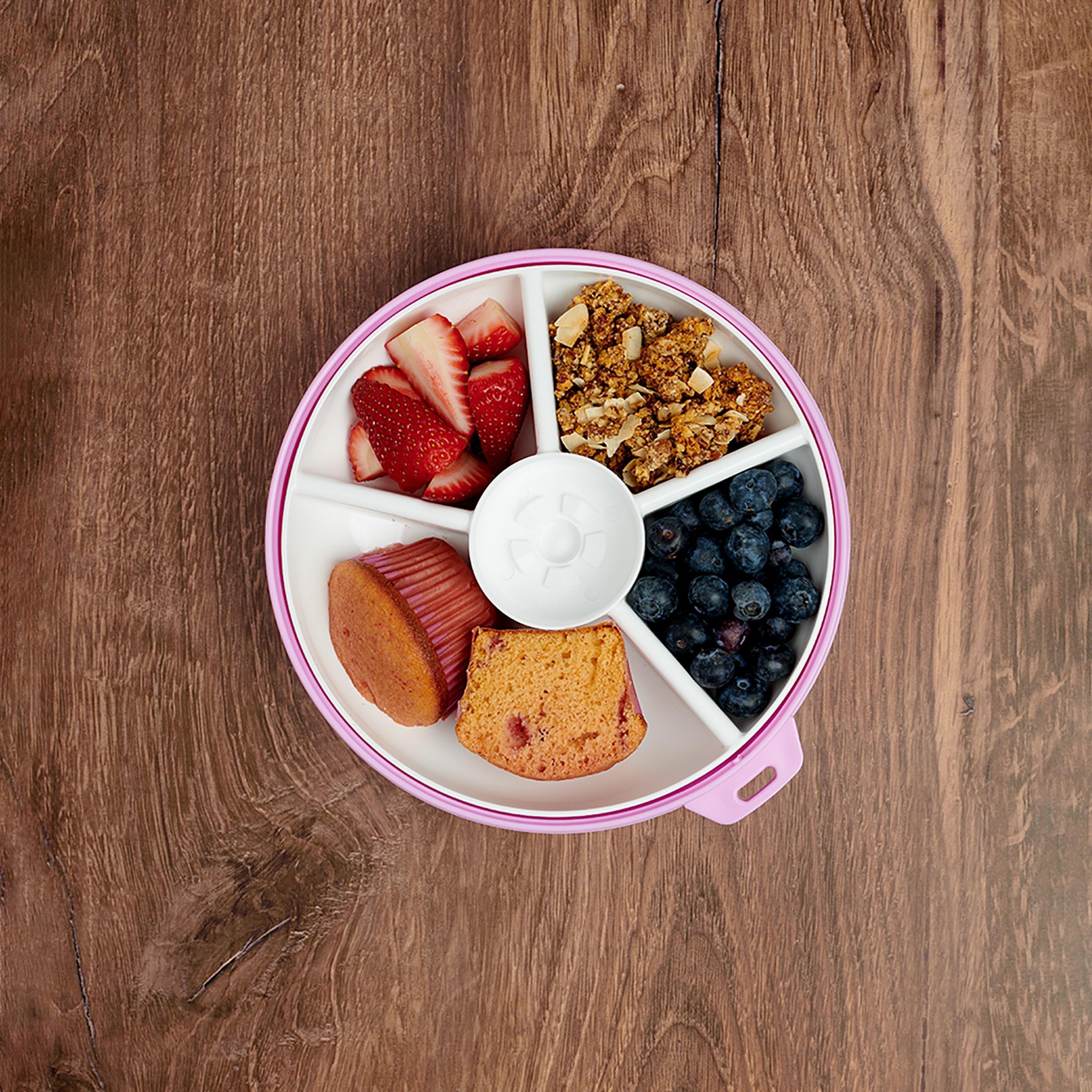 Gobe 4-Compartment BPA Free Snack Spinner Container - Large-school-lunchessentials-lunchboxes-image-2