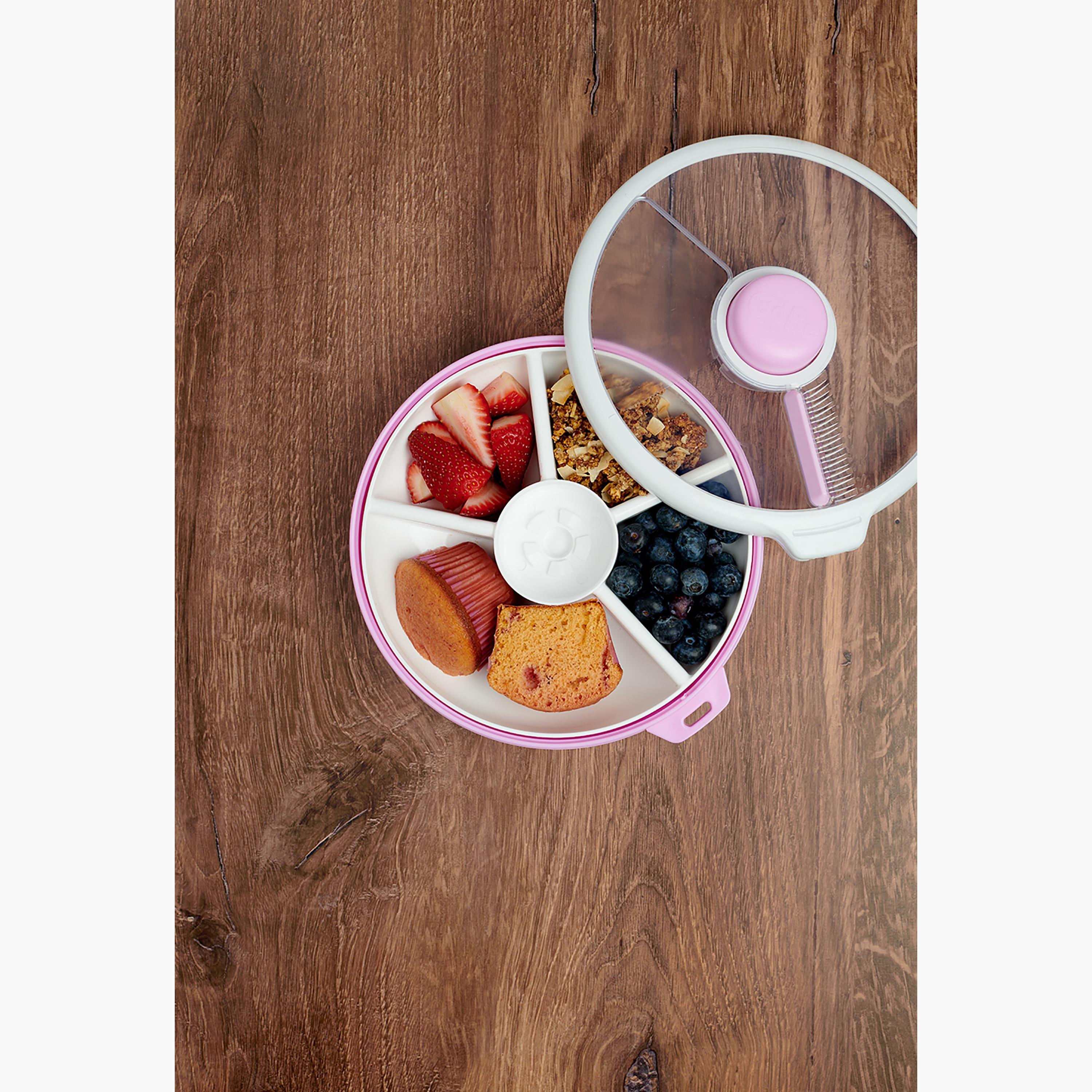 Gobe 4-Compartment BPA Free Snack Spinner Container - Large-school-lunchessentials-lunchboxes-image-3
