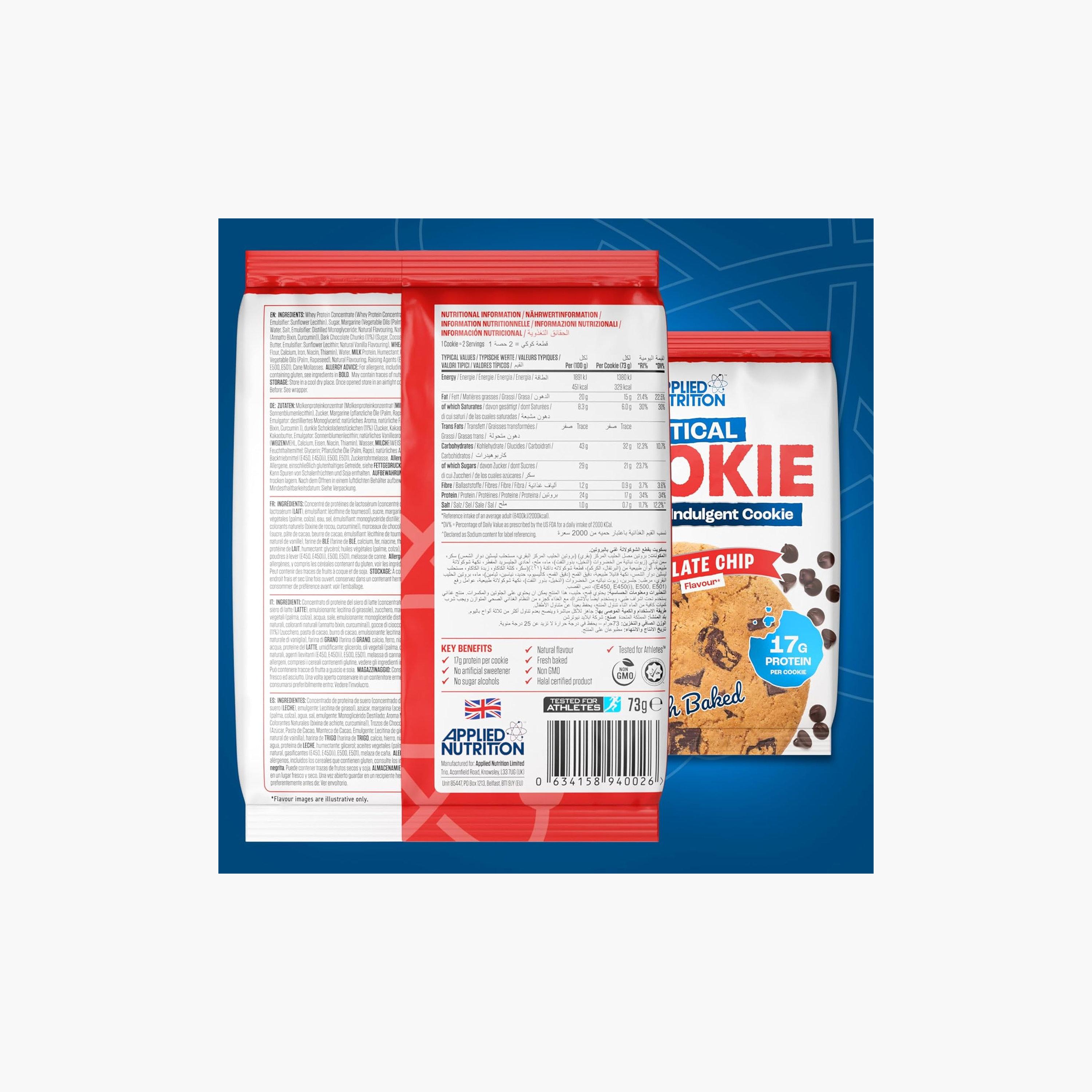 Applied Nutrition Critical Cookie Chocolate Chip (Box)-sports-nutrition-proteinbarssnacks-image-2