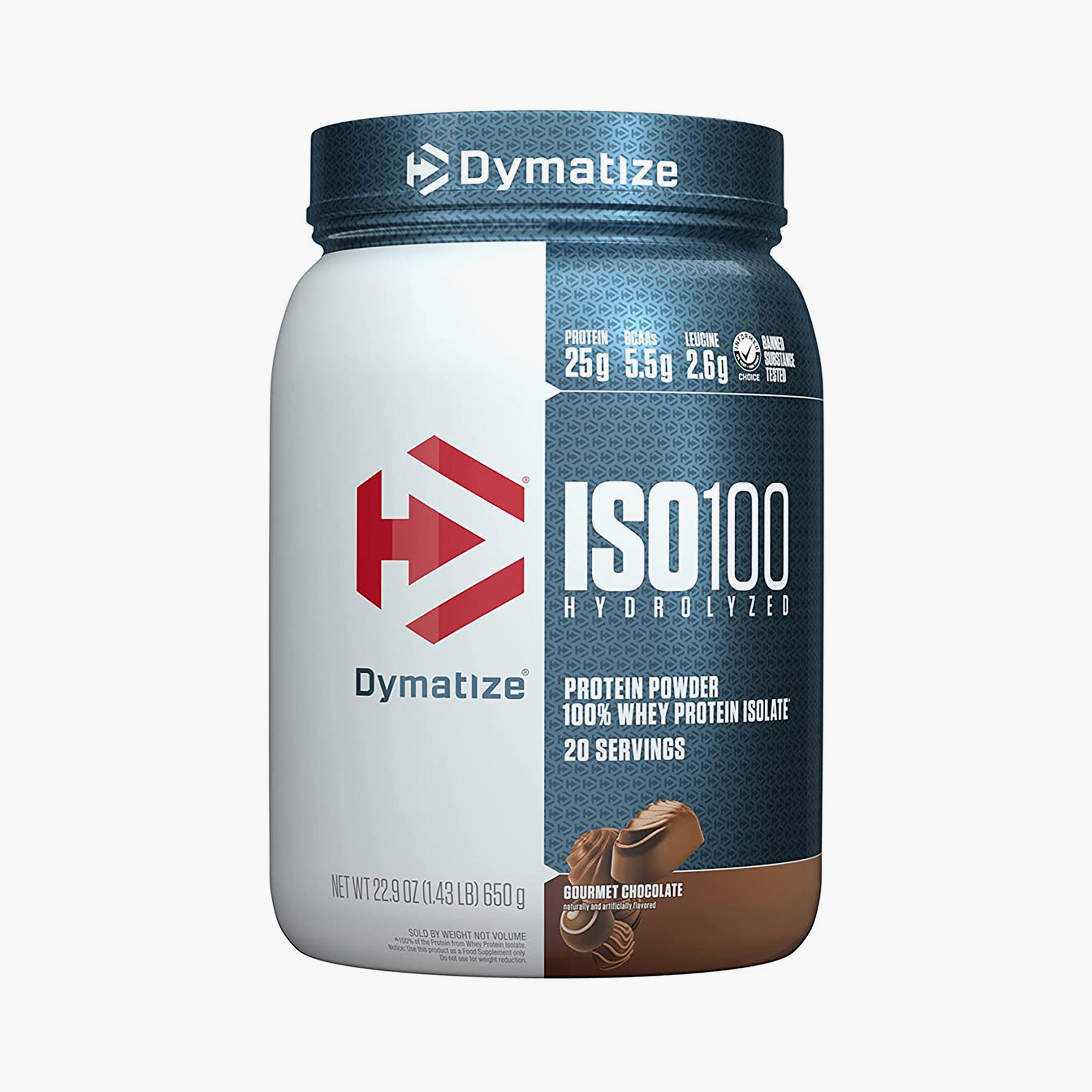 Dymatize ISO 100 Hydrolyzed Whey Protein Isolate Gourmet Chocolate 1.43 lb-sports-nutrition-proteins-image-1