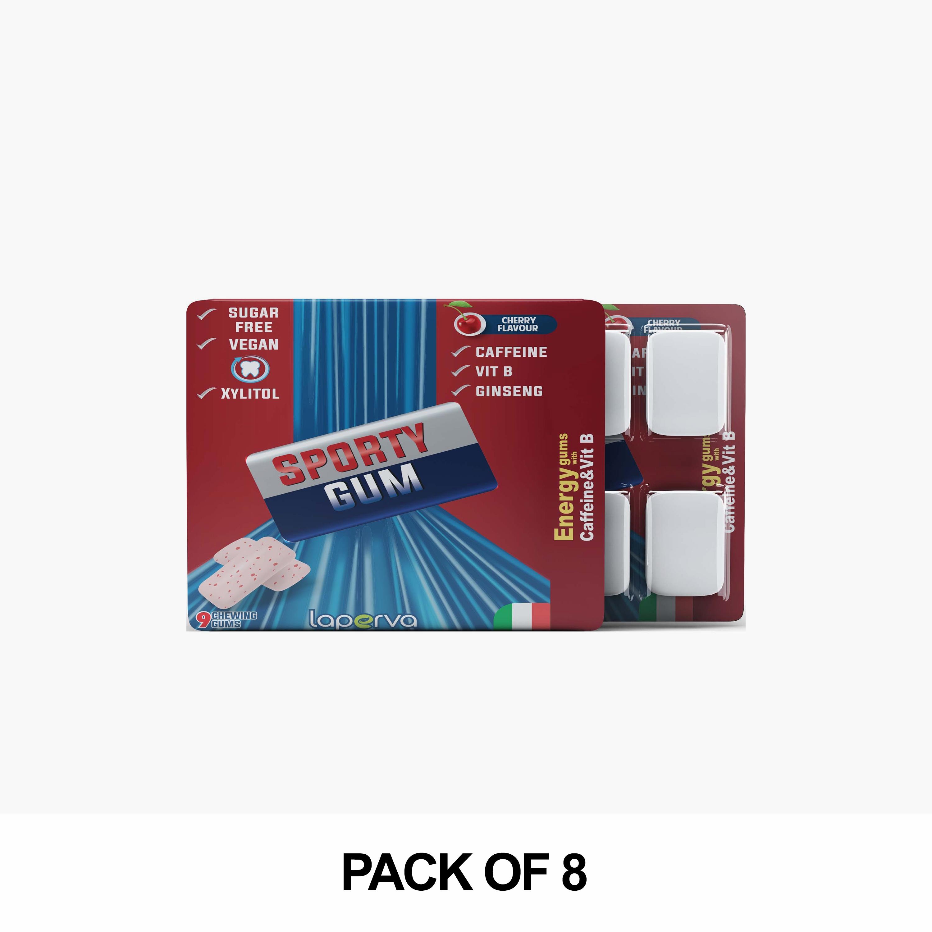Laperva Sporty Gum Cherry - Pack of 8-sports-nutrition-proteinbarssnacks-image-1