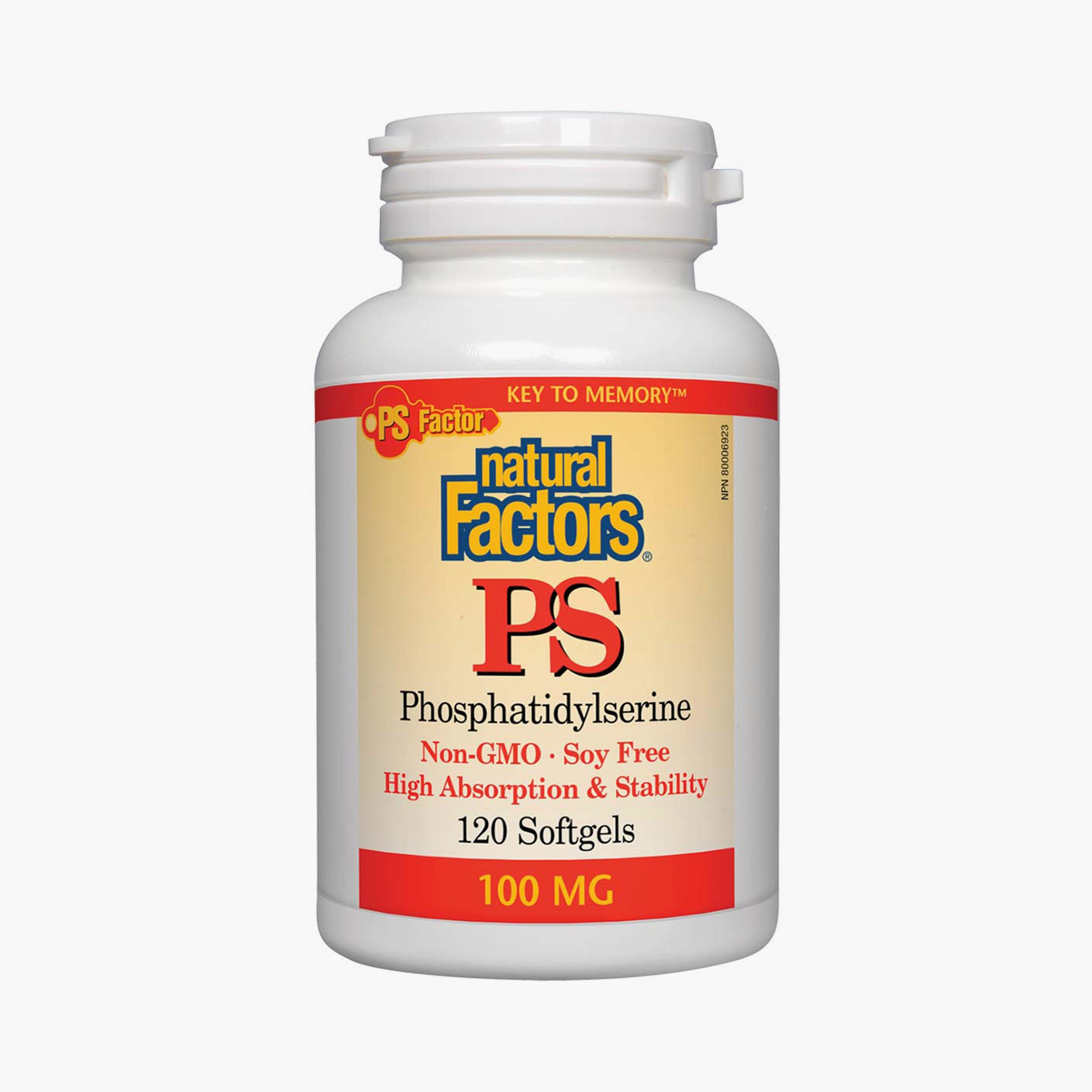 Natural Factors PS فوسفاتيديلسيرين 100 ملغ 120 سوفتجيلز-sports-nutrition-prepostworkout-image-1