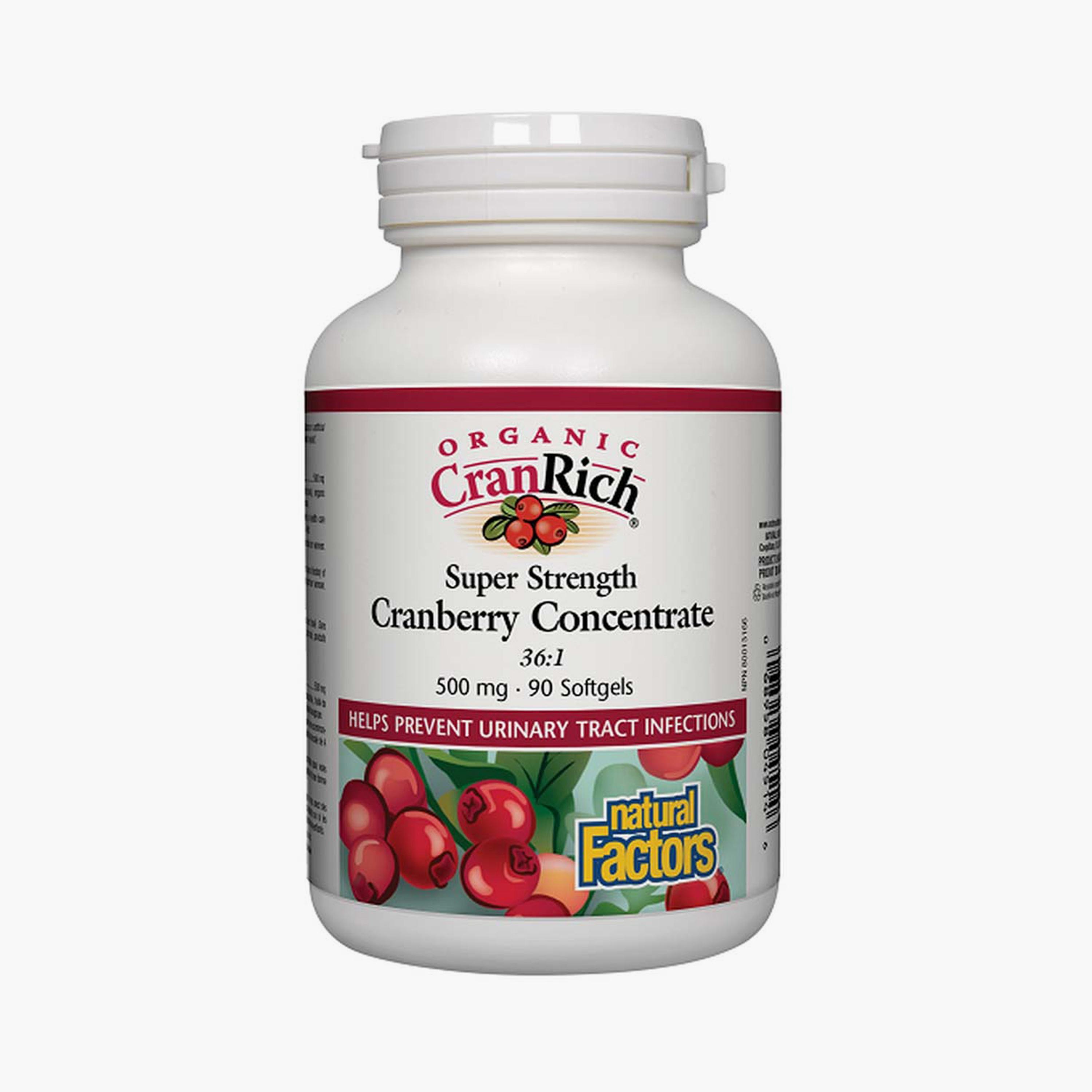 Natural Factors Super Strength Cranberry Concentrate 500 Mg 90 Softgels-sports-nutrition-prepostworkout-image-1