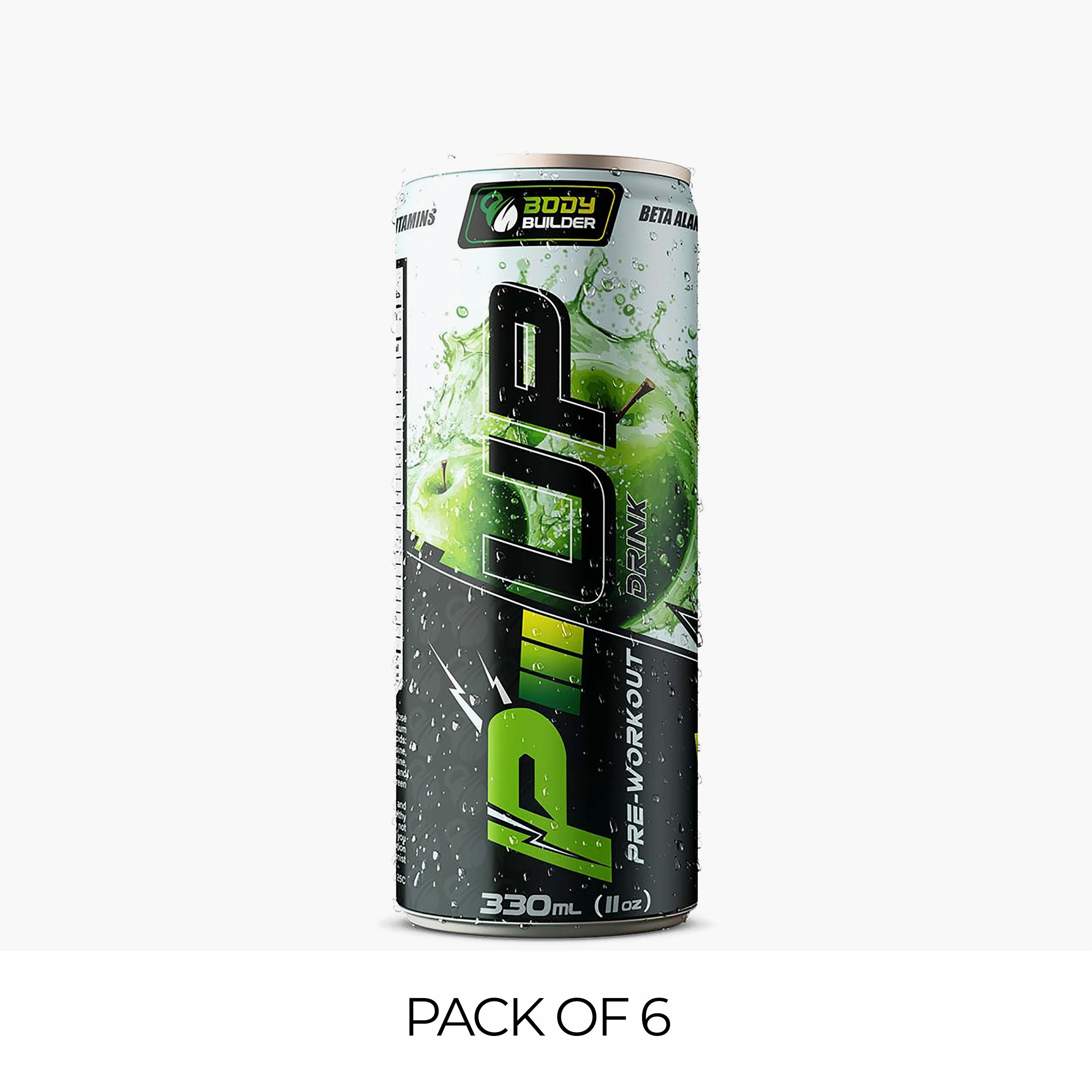 Body Builder P-Up Apple 330 ml - Pack of 6-sports-nutrition-prepostworkout-image-1