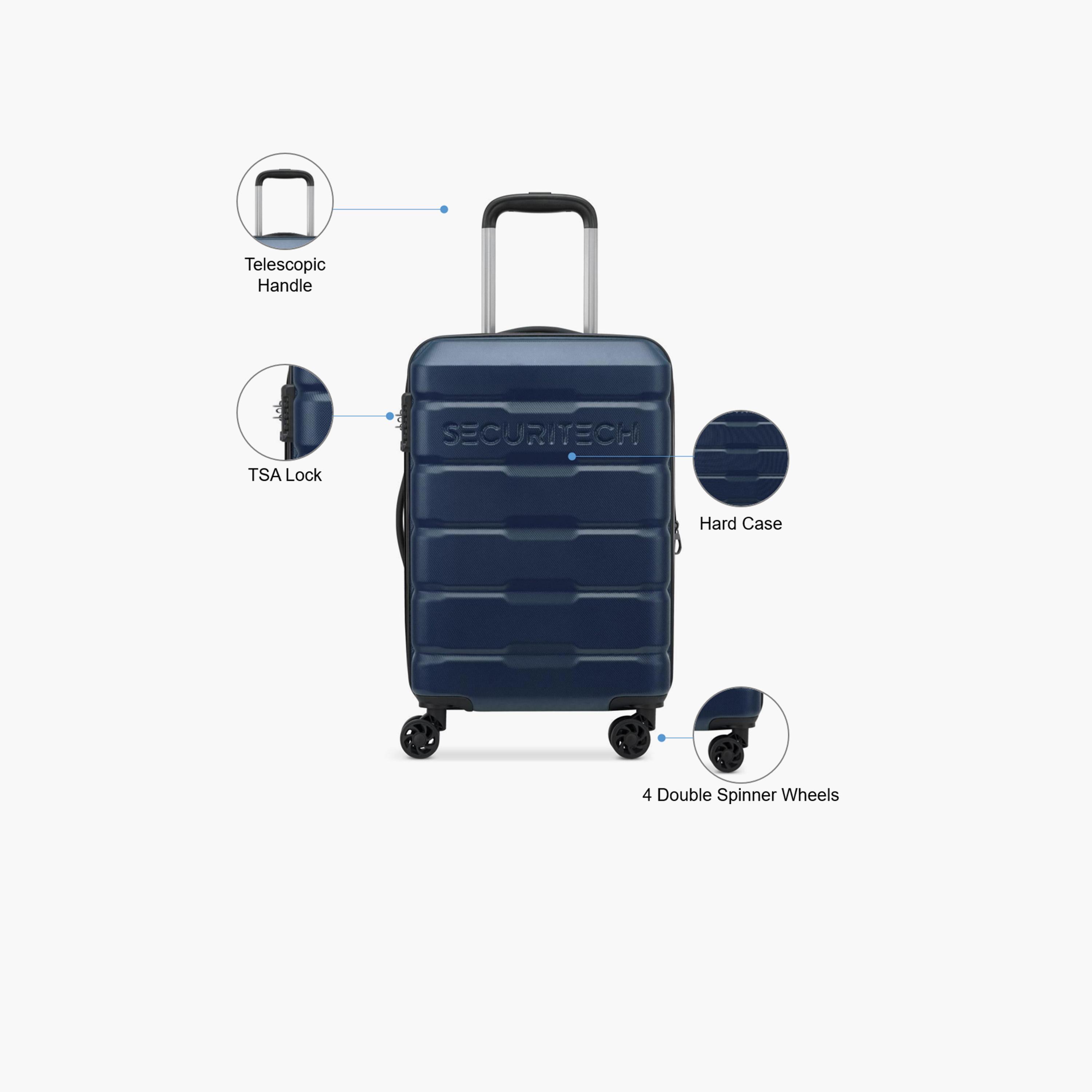 Delsey Paris Citadel 54.5 CM Small Cabin Polycarbonate with ABS Hard Sided 4-Wheeler Spinner Trolley Bag with TSA Combination Lock-travel-luggagesandbags-luggage-image-3