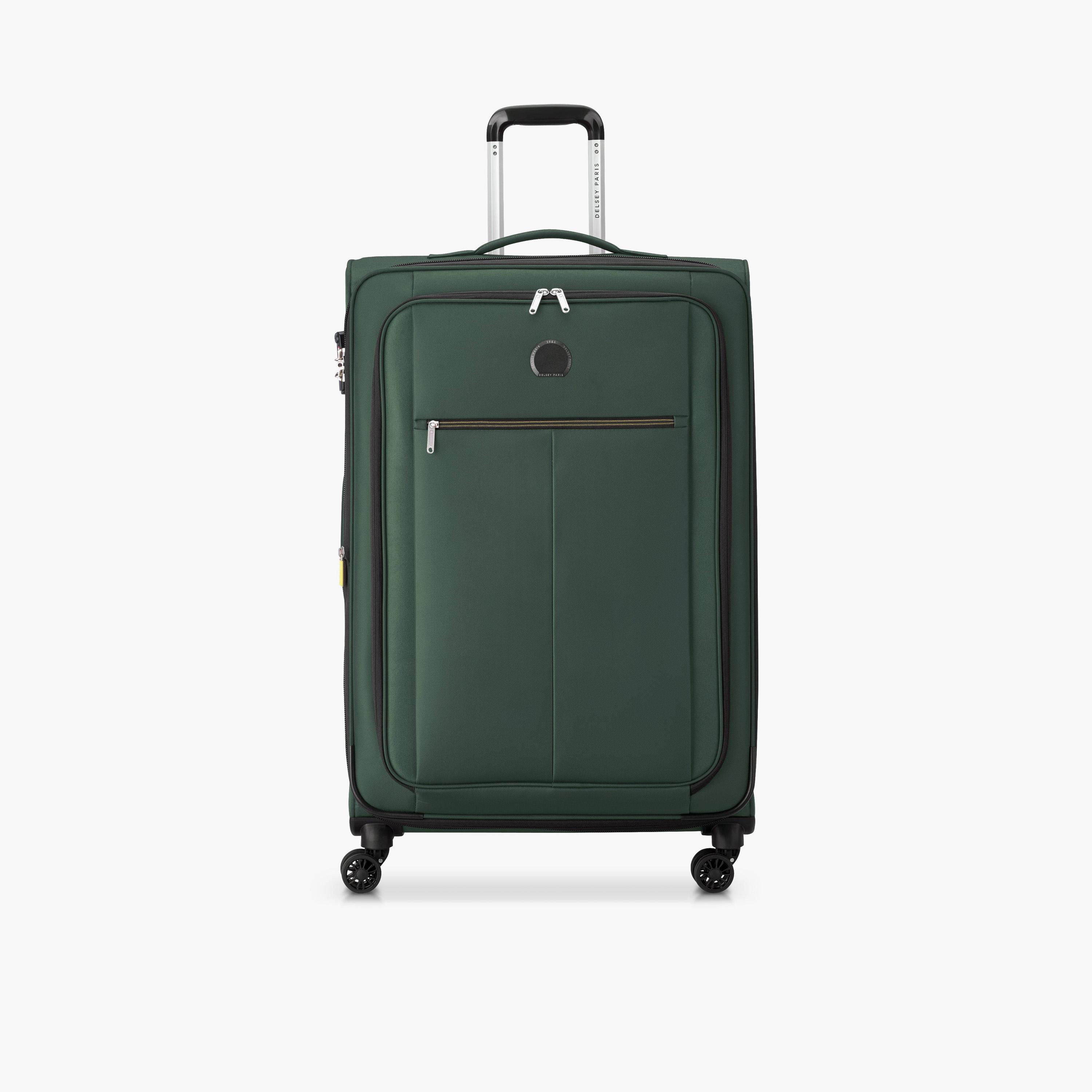 Delsey Paris Pin Up 79 CM Large Check-in Polyester Soft Sided 4-Wheeler Spinner Trolley Bag with TSA Combination Lock-travel-luggagesandbags-luggage-image-1