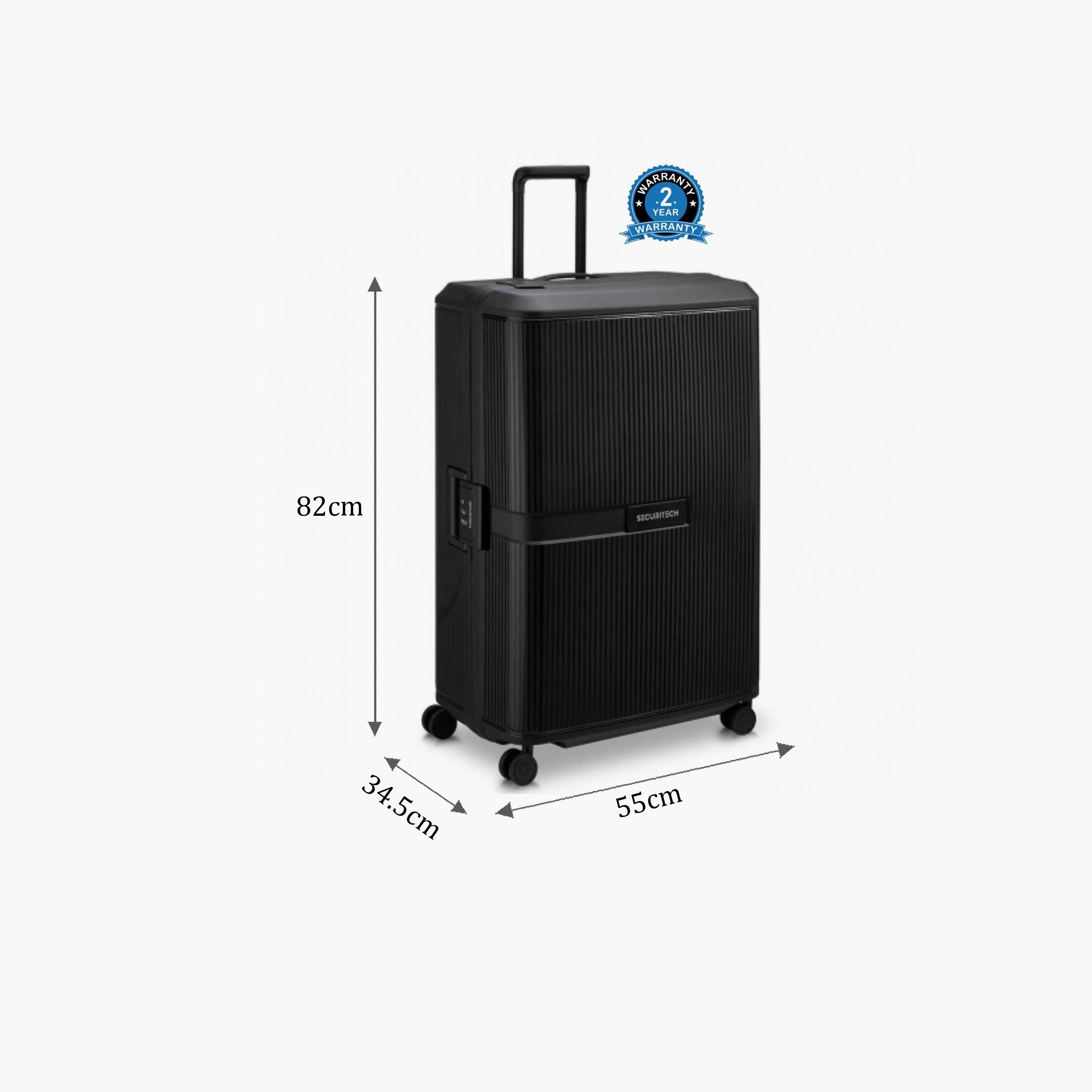 Delsey Paris Stone 82 CM Large Check-in Polypropylene Hard Sided 4-Wheeler Spinner Trolley Bag with TSA Combination Lock-travel-luggagesandbags-luggage-image-2