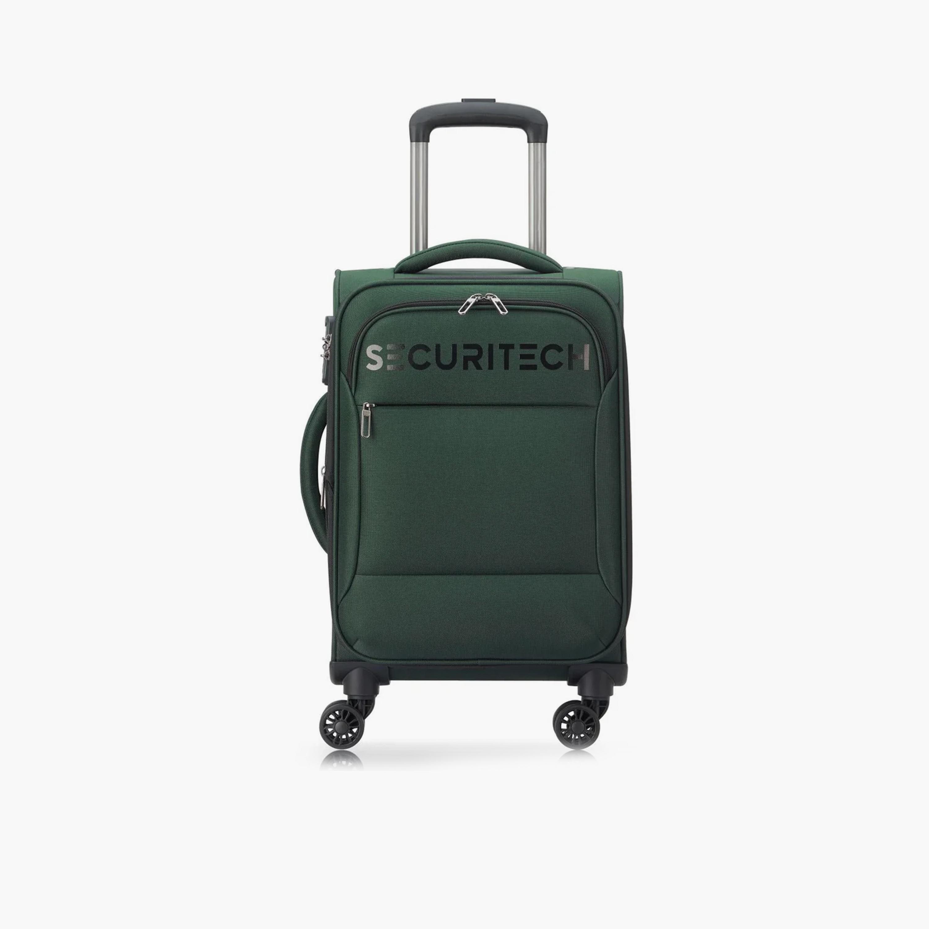 Delsey Paris Vanguard 54.5 CM Small Cabin Polyester Soft Sided 4-Wheeler Spinner Trolley Bag with TSA Combination Lock-travel-luggagesandbags-luggage-image-1