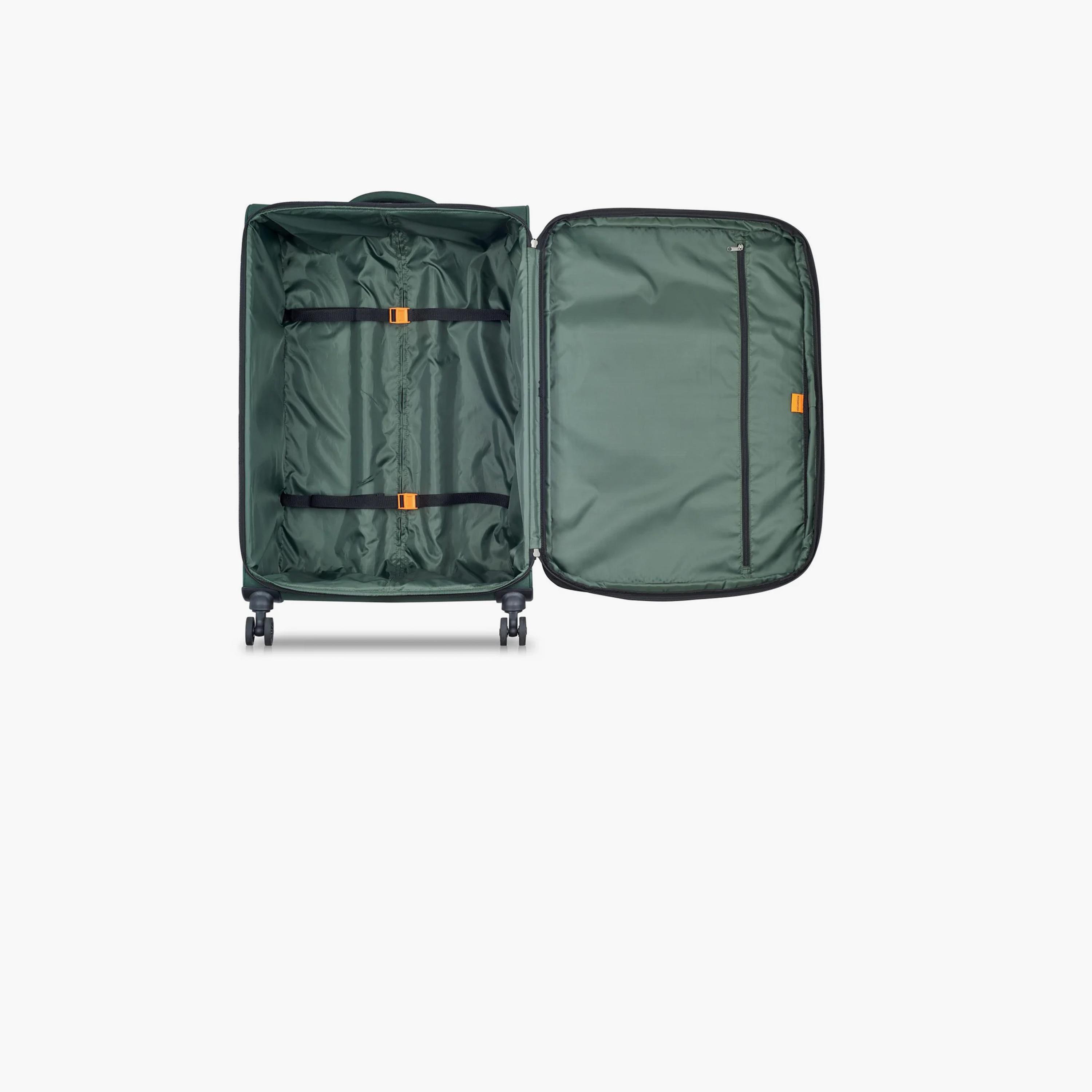 Delsey Paris Vanguard 54.5 CM Small Cabin Polyester Soft Sided 4-Wheeler Spinner Trolley Bag with TSA Combination Lock-travel-luggagesandbags-luggage-image-5