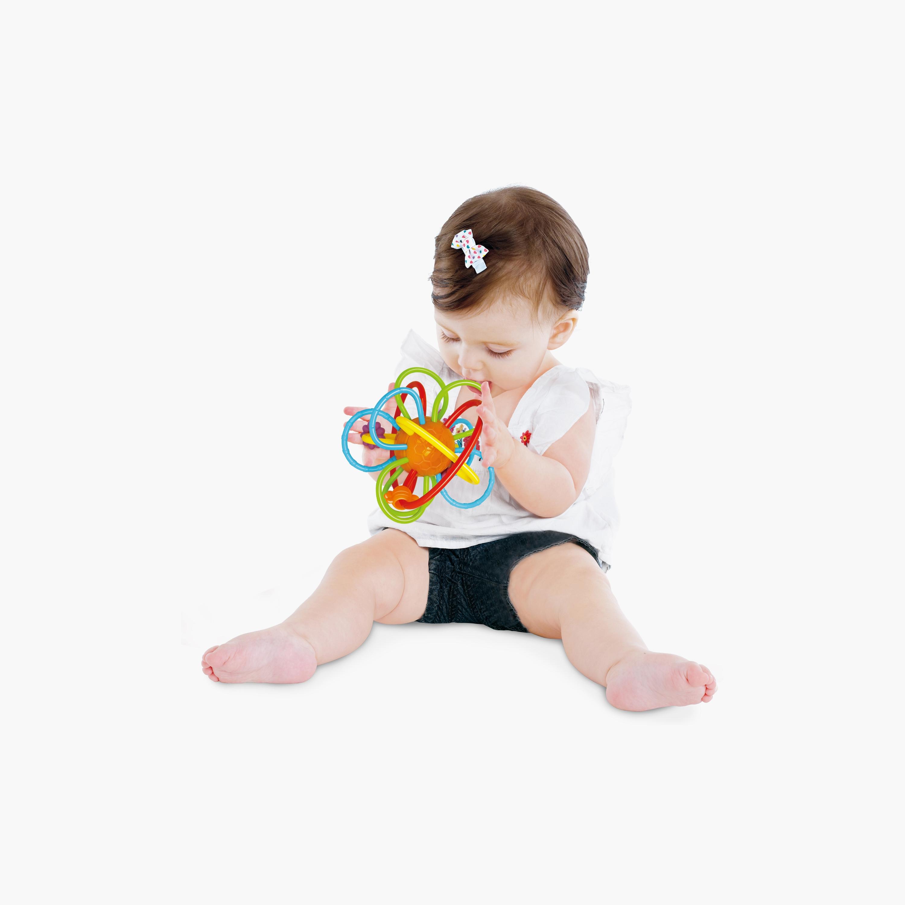لعبة التسنين على شكل قرص العسل من هولا، خشخيشة التسنين للأطفال من عمر 0 أشهر فما فوق-toys-babyandtoddlertoys-rattlesandteethers-image-2
