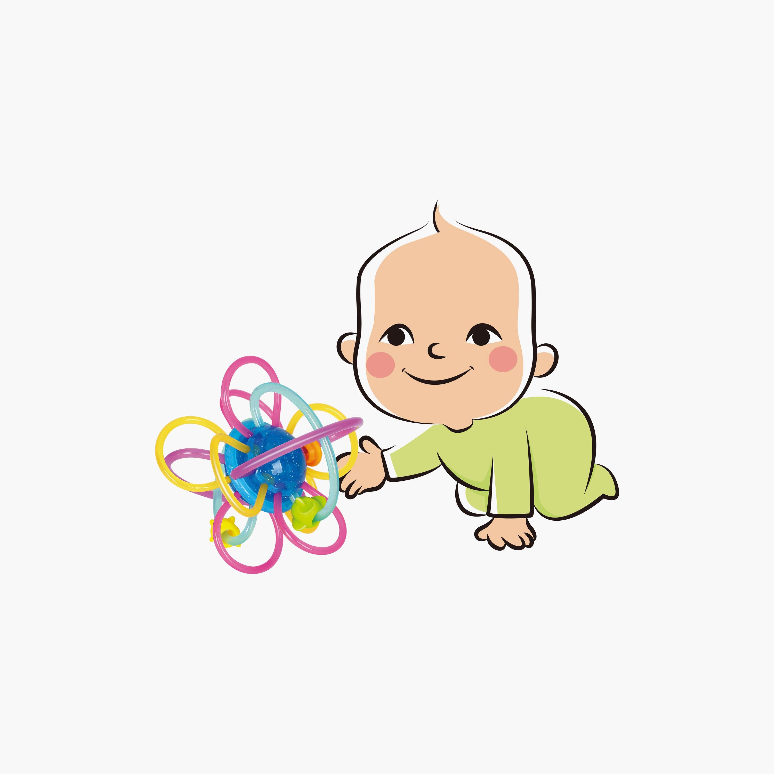 لعبة التسنين على شكل قرص العسل من هولا، خشخيشة التسنين للأطفال من عمر 0 أشهر فما فوق-toys-babyandtoddlertoys-rattlesandteethers-image-6