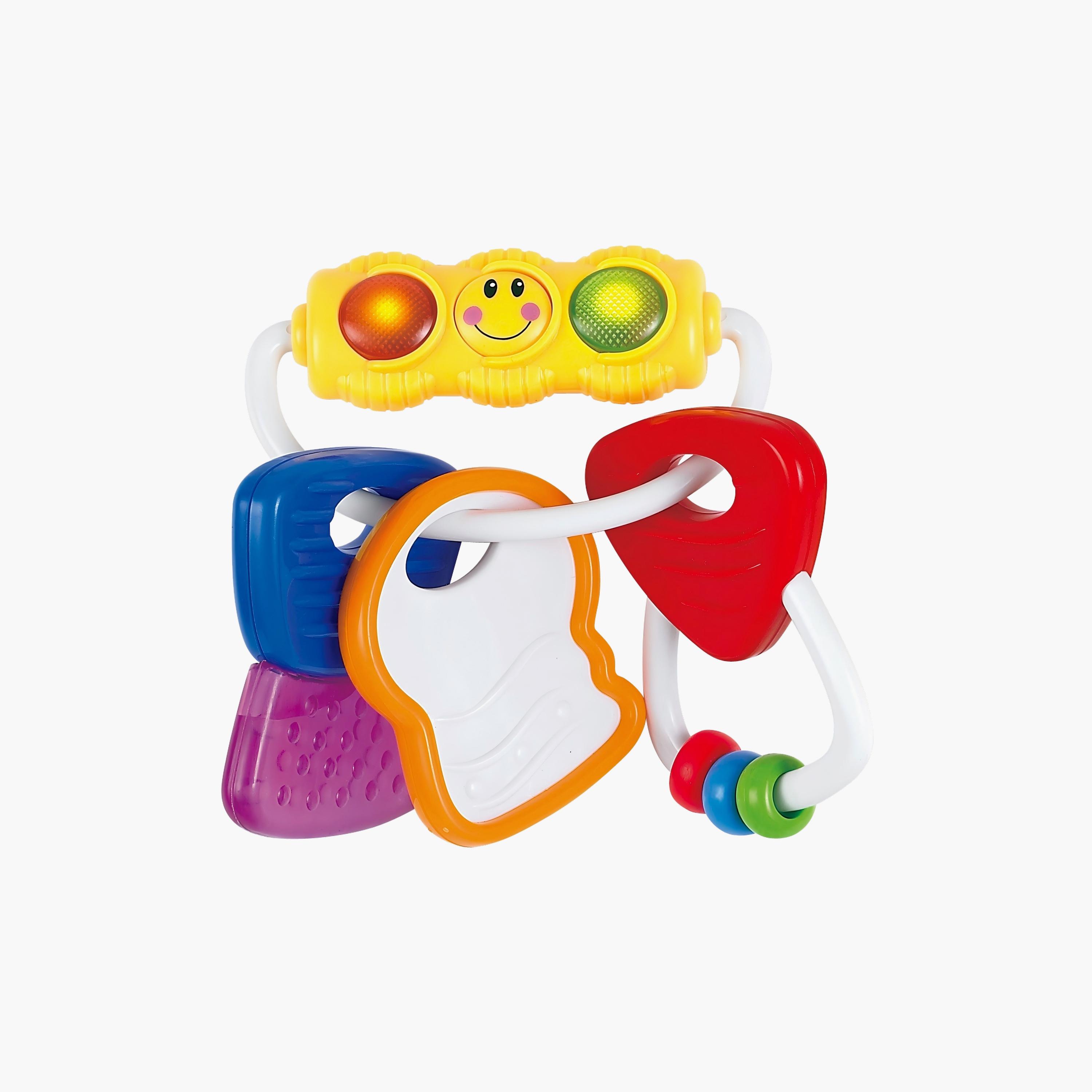 Hola 2-in-1 Light & Rattle Keys Baby Teether Activity Toy - 0 Months+-toys-babyandtoddlertoys-rattlesandteethers-image-1
