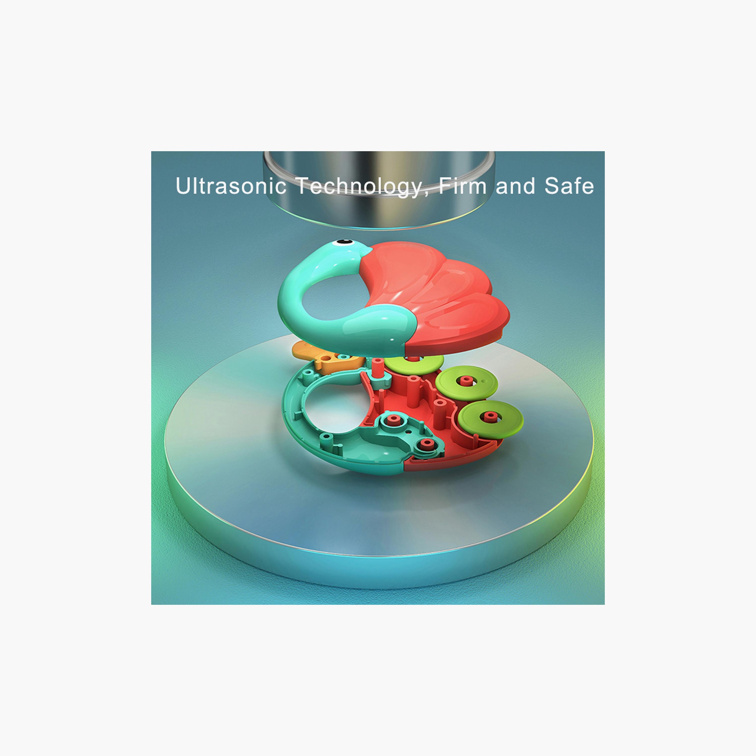 Hola Peacock Orchestra Rattle Baby Teether Activity Toy - 3 Months+-toys-babyandtoddlertoys-rattlesandteethers-image-2