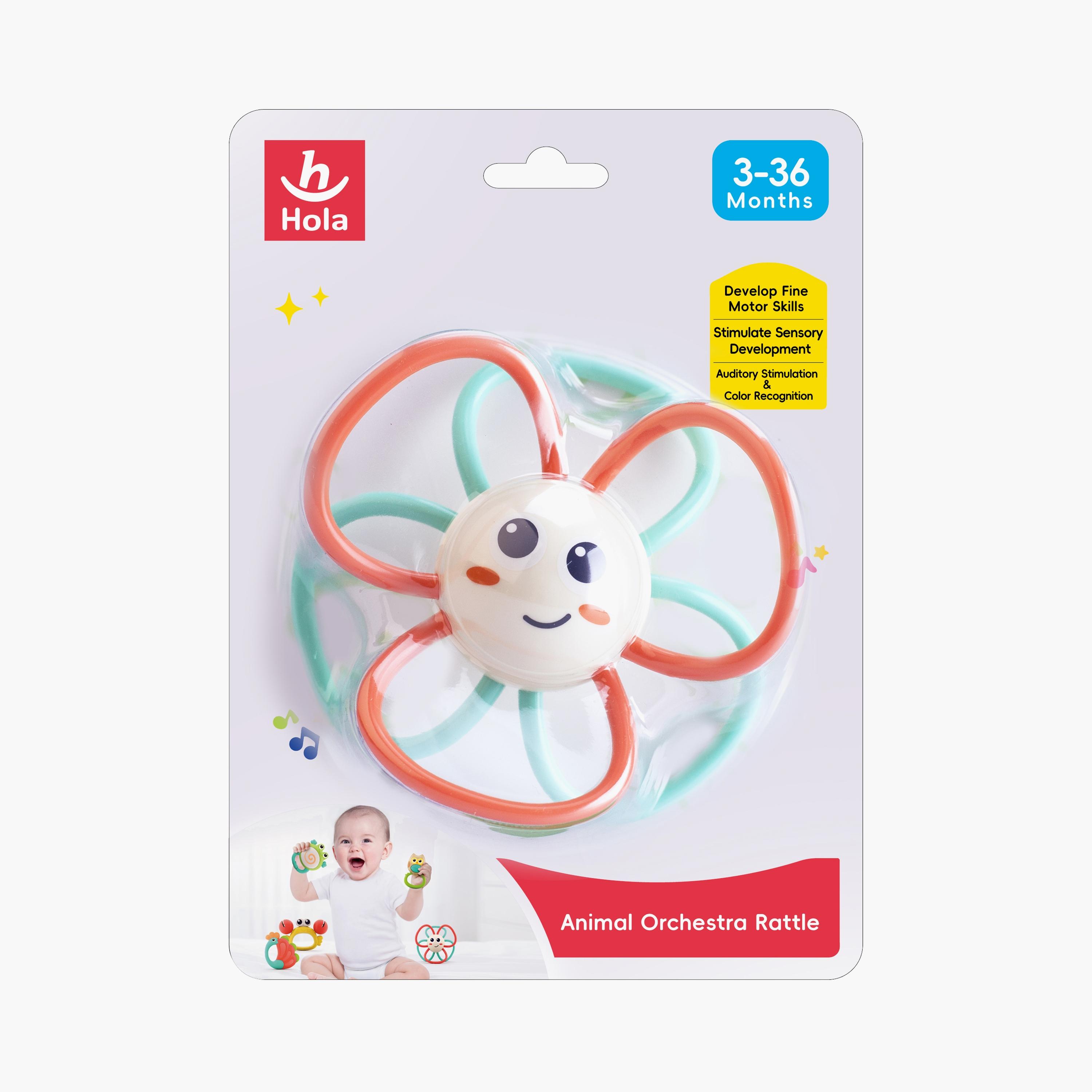 Hola Sunflower Orchestra Rattle Baby Teether Activity Toy - 3 Months+-toys-babyandtoddlertoys-rattlesandteethers-image-3