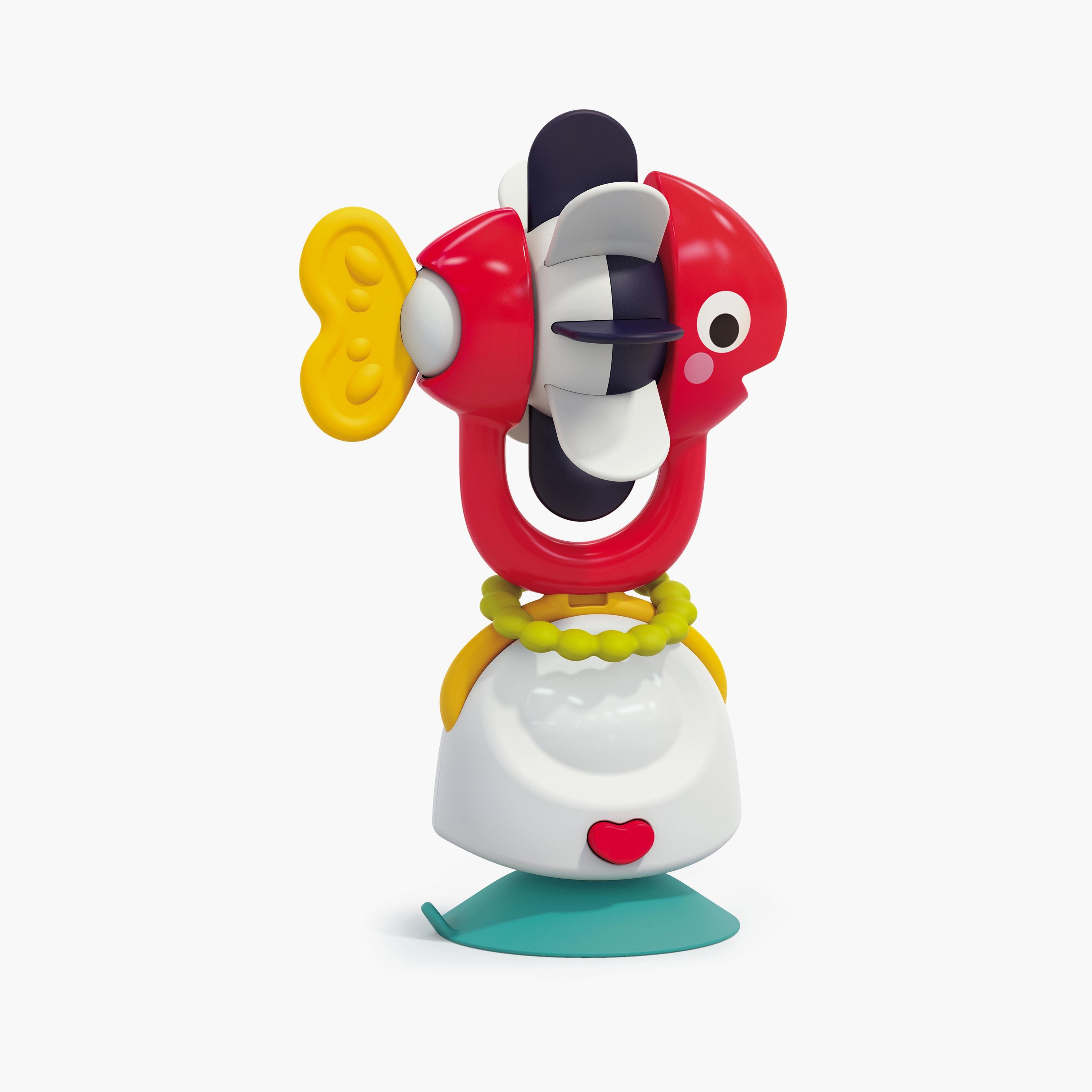 ألعاب هولا 2 في 1 لكرسي الأطفال المرتفع وألعاب شفط خشخيشة الأطفال على شكل سمكة - من عمر 6 أشهر فما فوق-toys-babyandtoddlertoys-rattlesandteethers-image-4